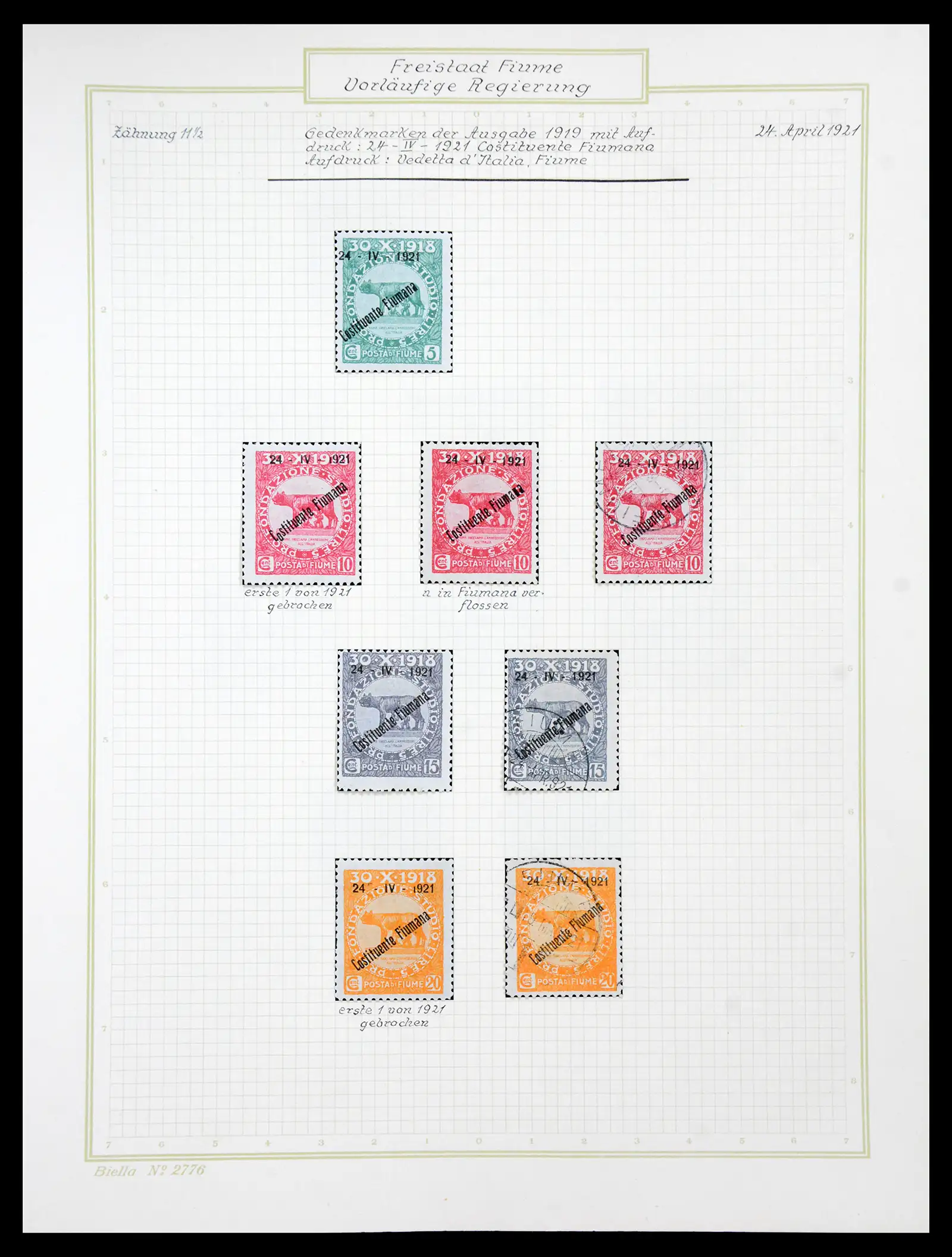 41120 0059 - Stamp collection 41120 Fiume TOP collection 1918-1924.