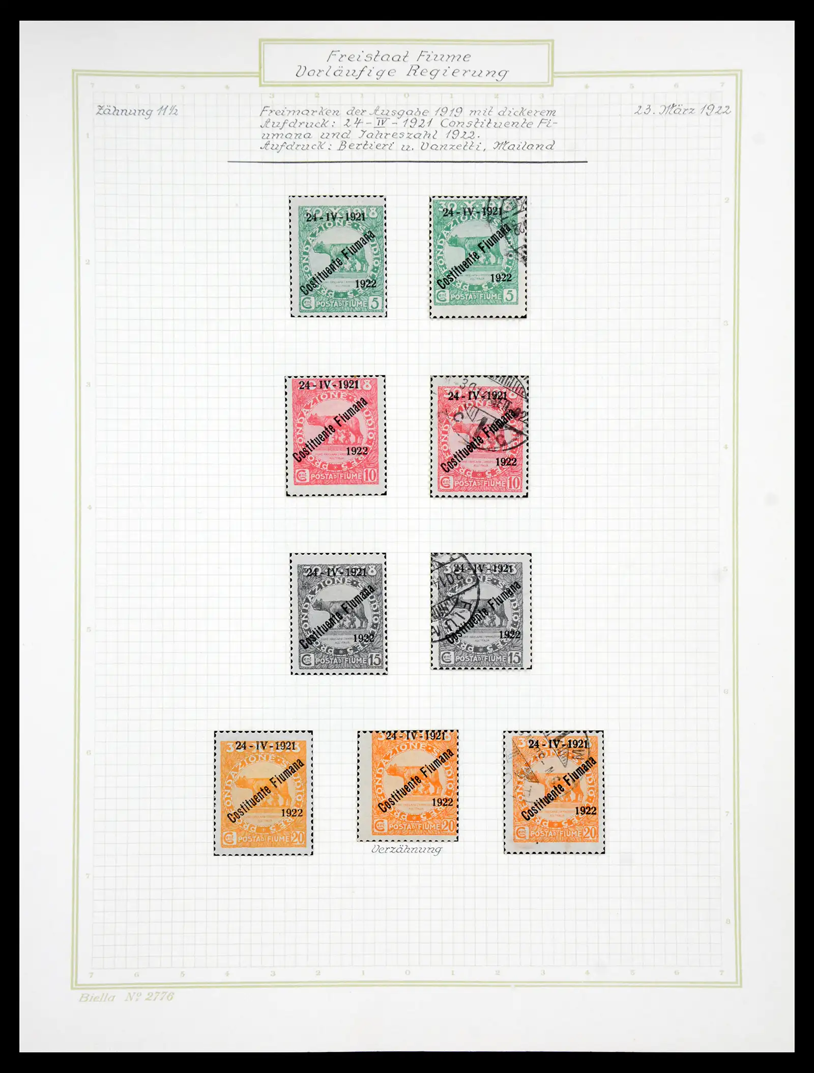 41120 0062 - Stamp collection 41120 Fiume TOP collection 1918-1924.