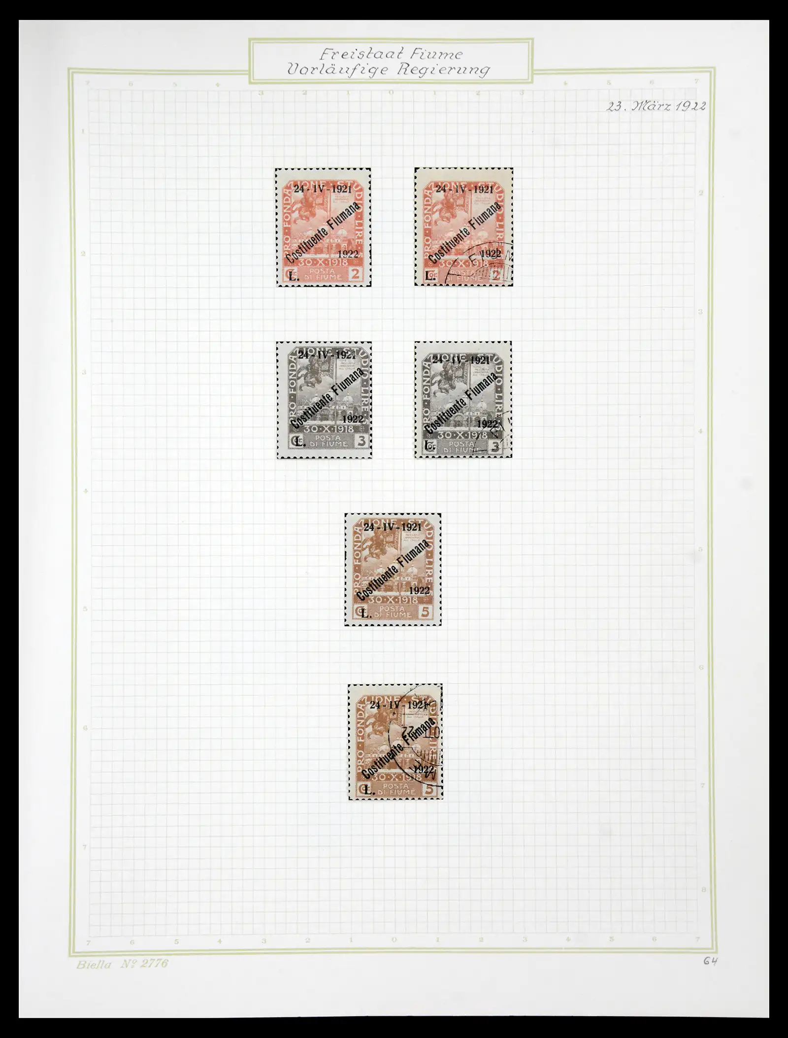 41120 0064 - Stamp collection 41120 Fiume TOP collection 1918-1924.