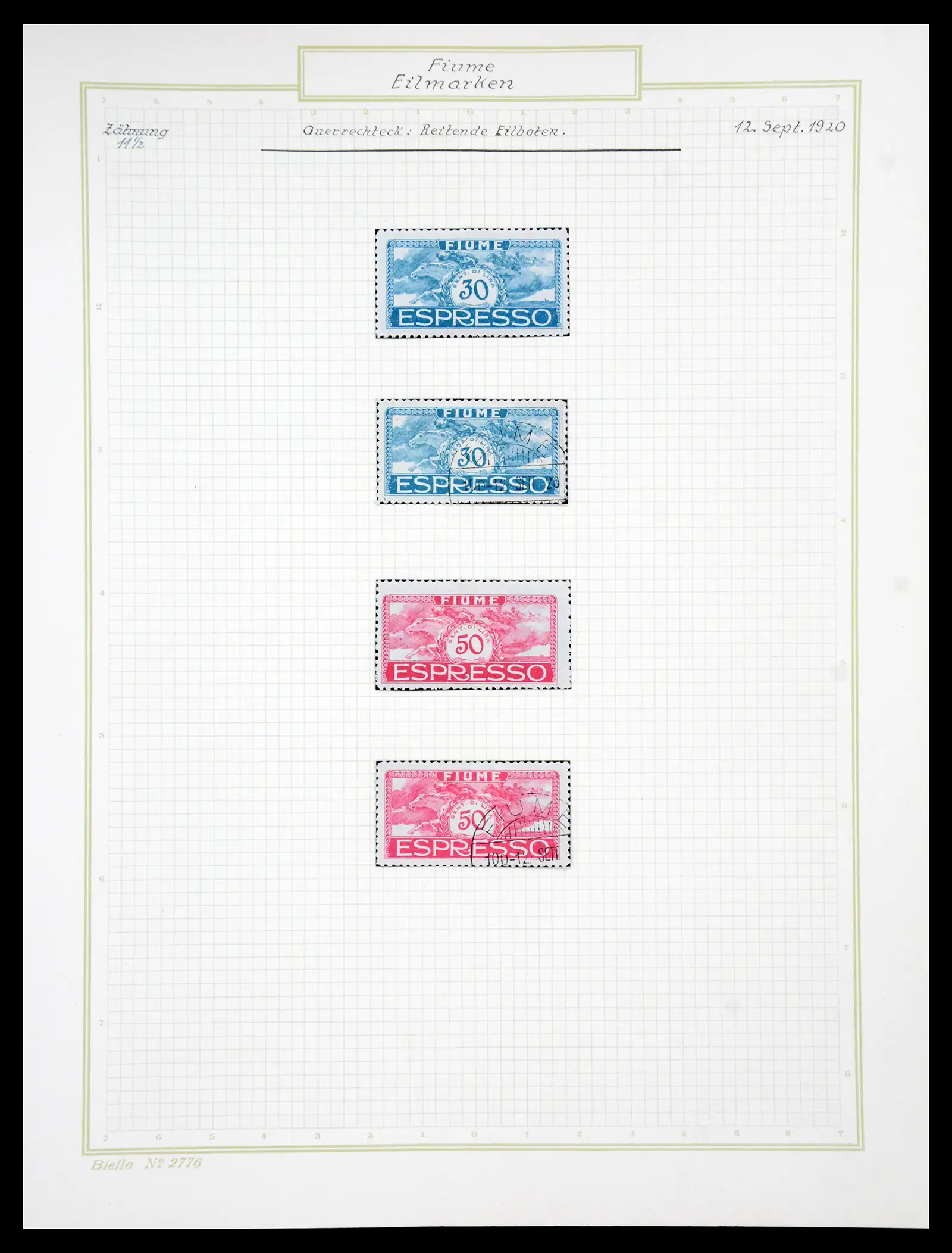 41120 0070 - Stamp collection 41120 Fiume TOP collection 1918-1924.