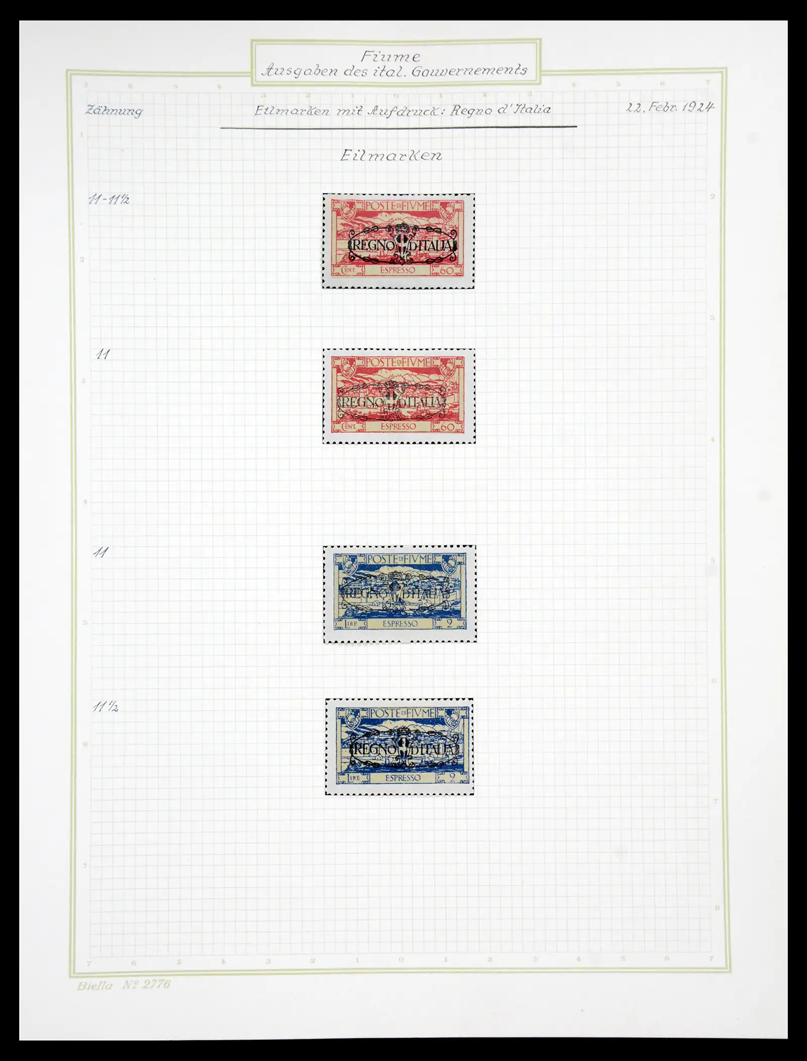 41120 0073 - Stamp collection 41120 Fiume TOP collection 1918-1924.