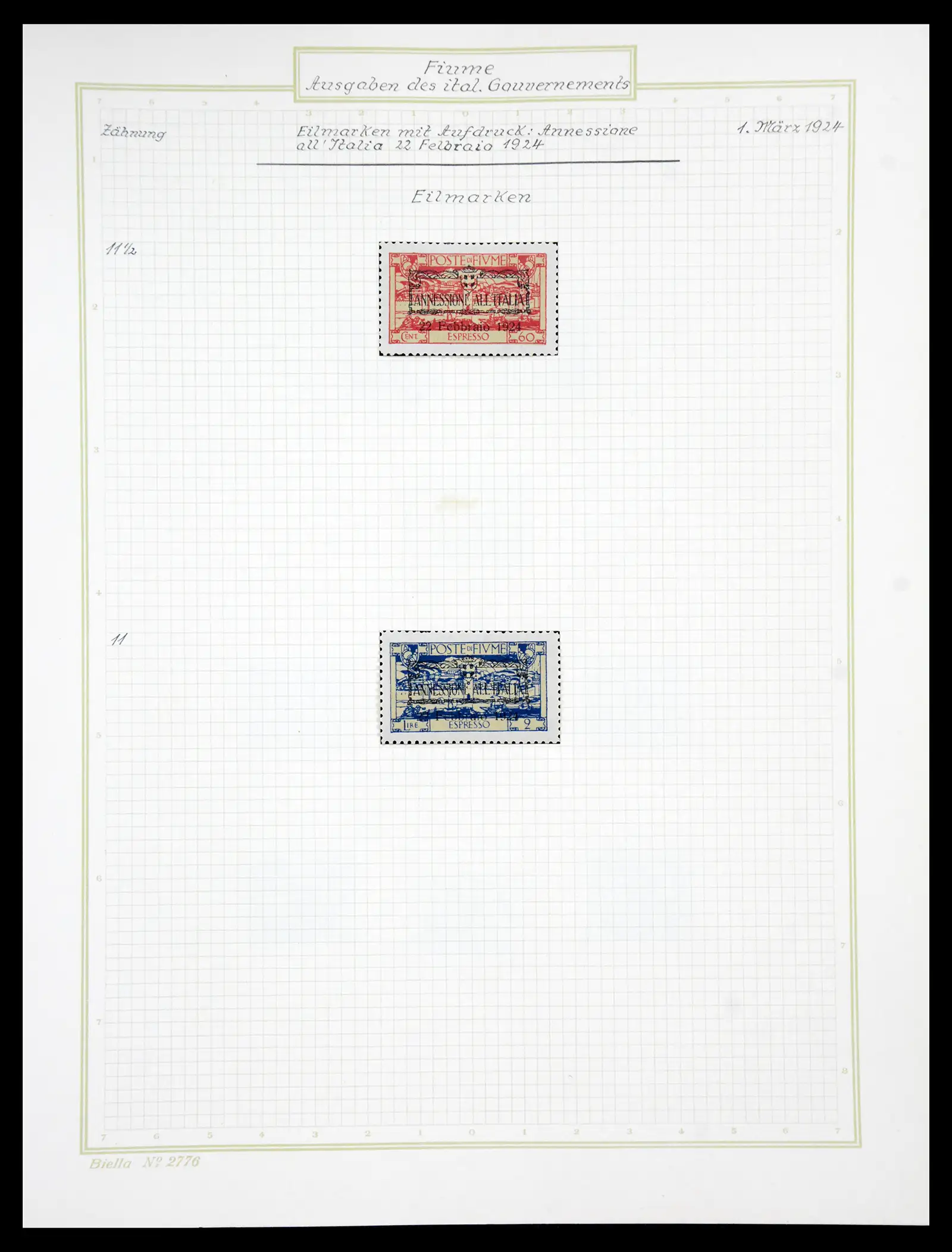 41120 0074 - Stamp collection 41120 Fiume TOP collection 1918-1924.