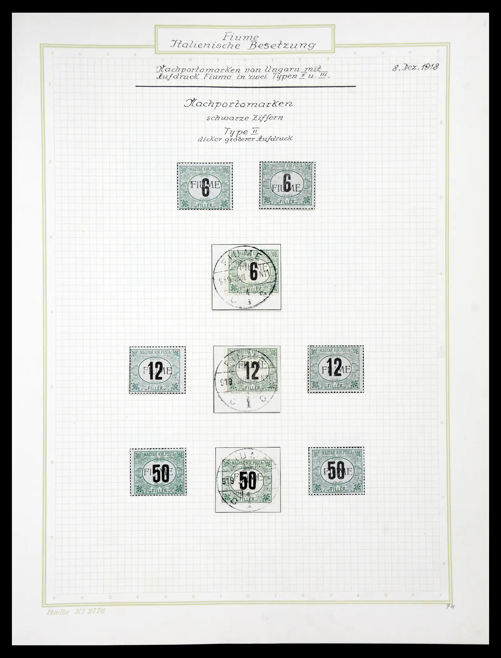 41120 0075 - Stamp collection 41120 Fiume TOP collection 1918-1924.
