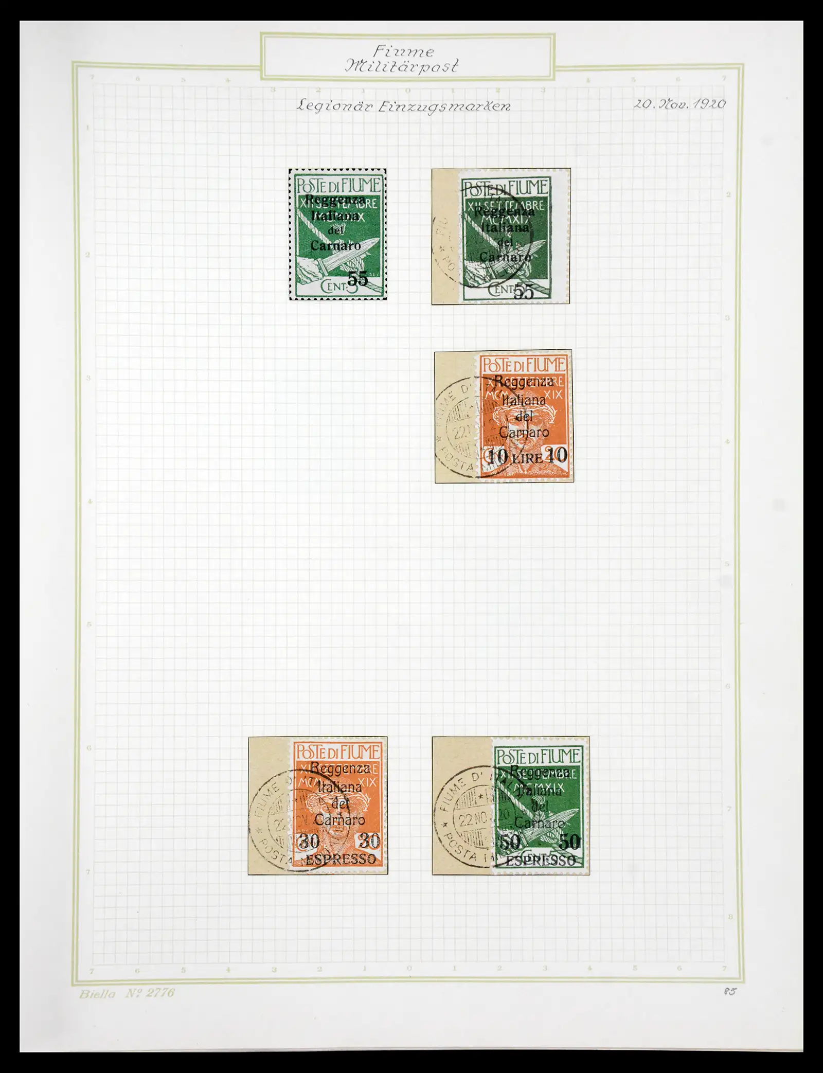 41120 0086 - Stamp collection 41120 Fiume TOP collection 1918-1924.