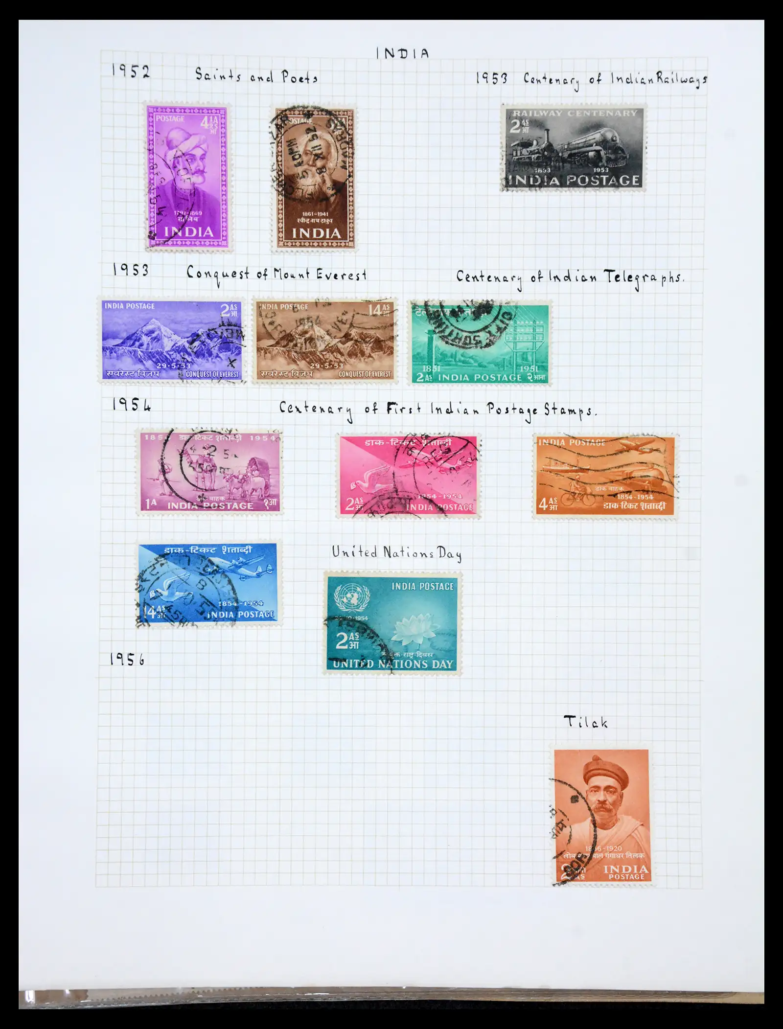 41122 0034 - Stamp collection 41122 India 1854-1958.