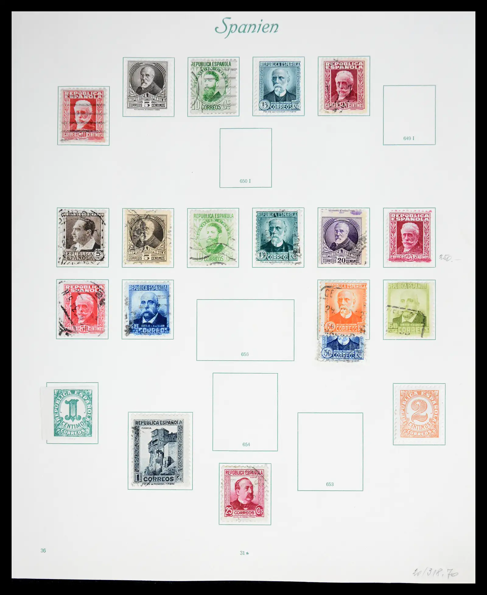 41125 0038 - Stamp collection 41125 Spain 1850-1932.
