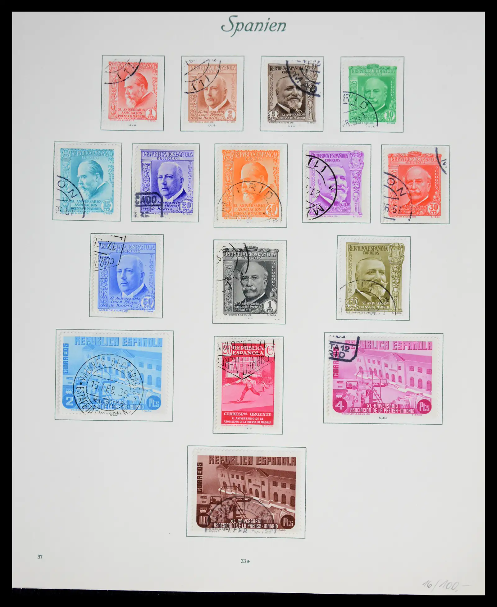 41125 0039 - Stamp collection 41125 Spain 1850-1932.
