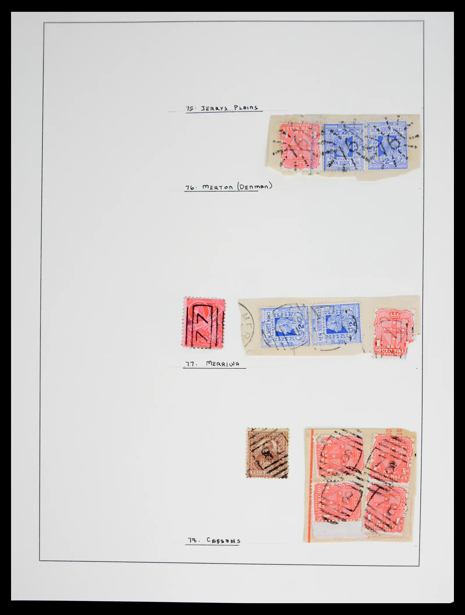 41126 0021 - Stamp collection 41126 New South Wales cancels.