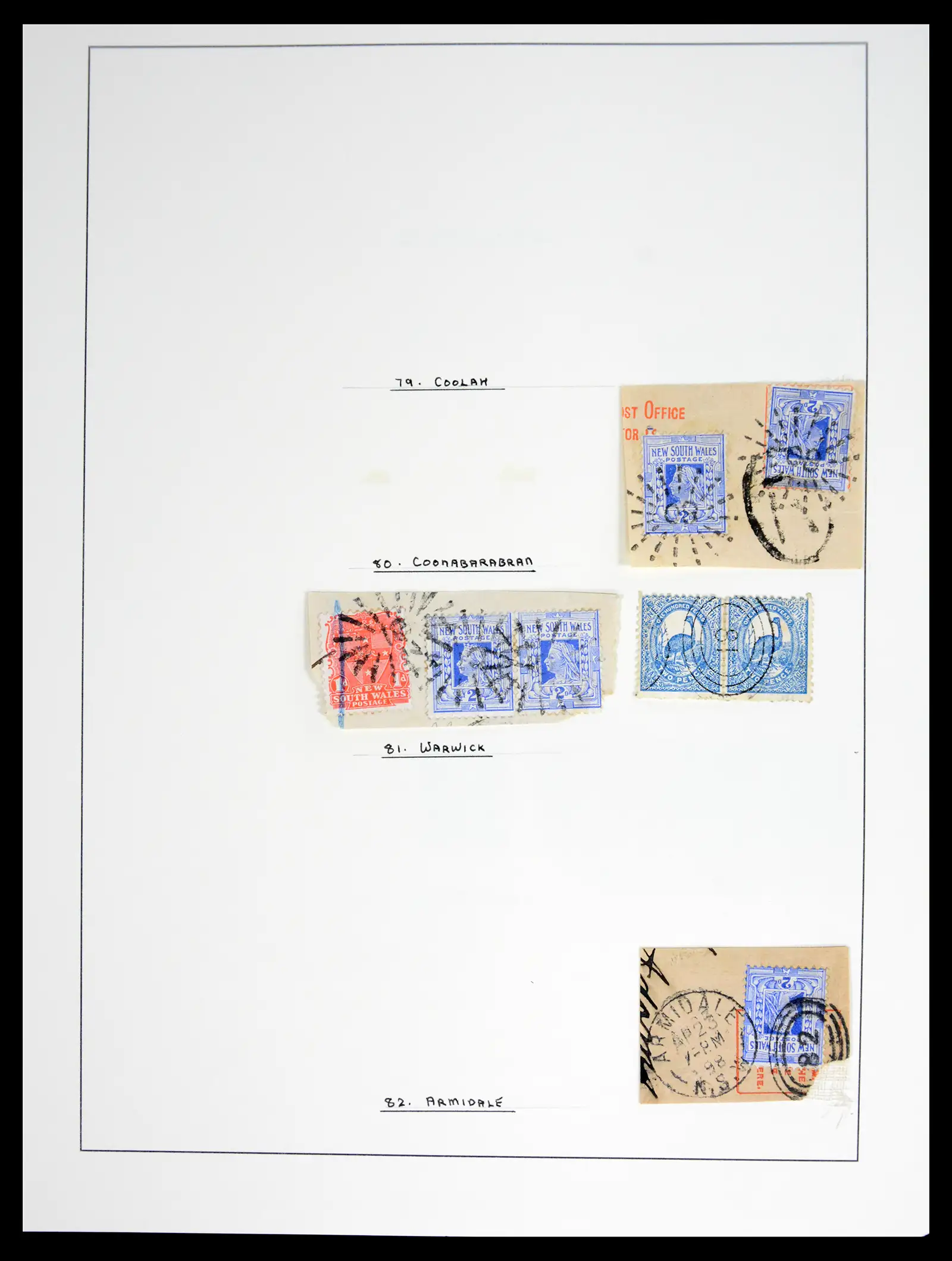 41126 0022 - Stamp collection 41126 New South Wales cancels.