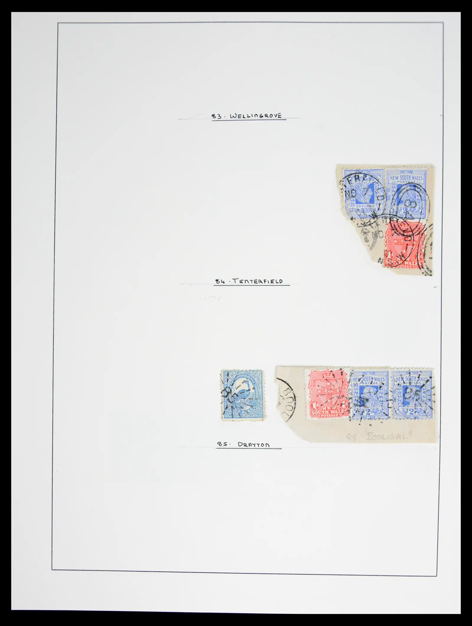 41126 0023 - Stamp collection 41126 New South Wales cancels.