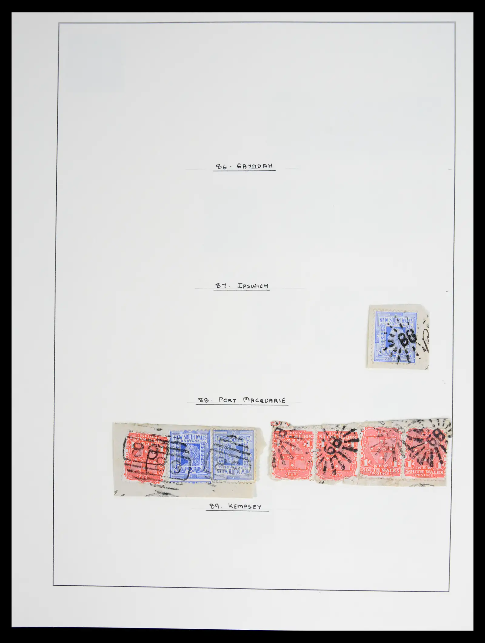 41126 0024 - Stamp collection 41126 New South Wales cancels.