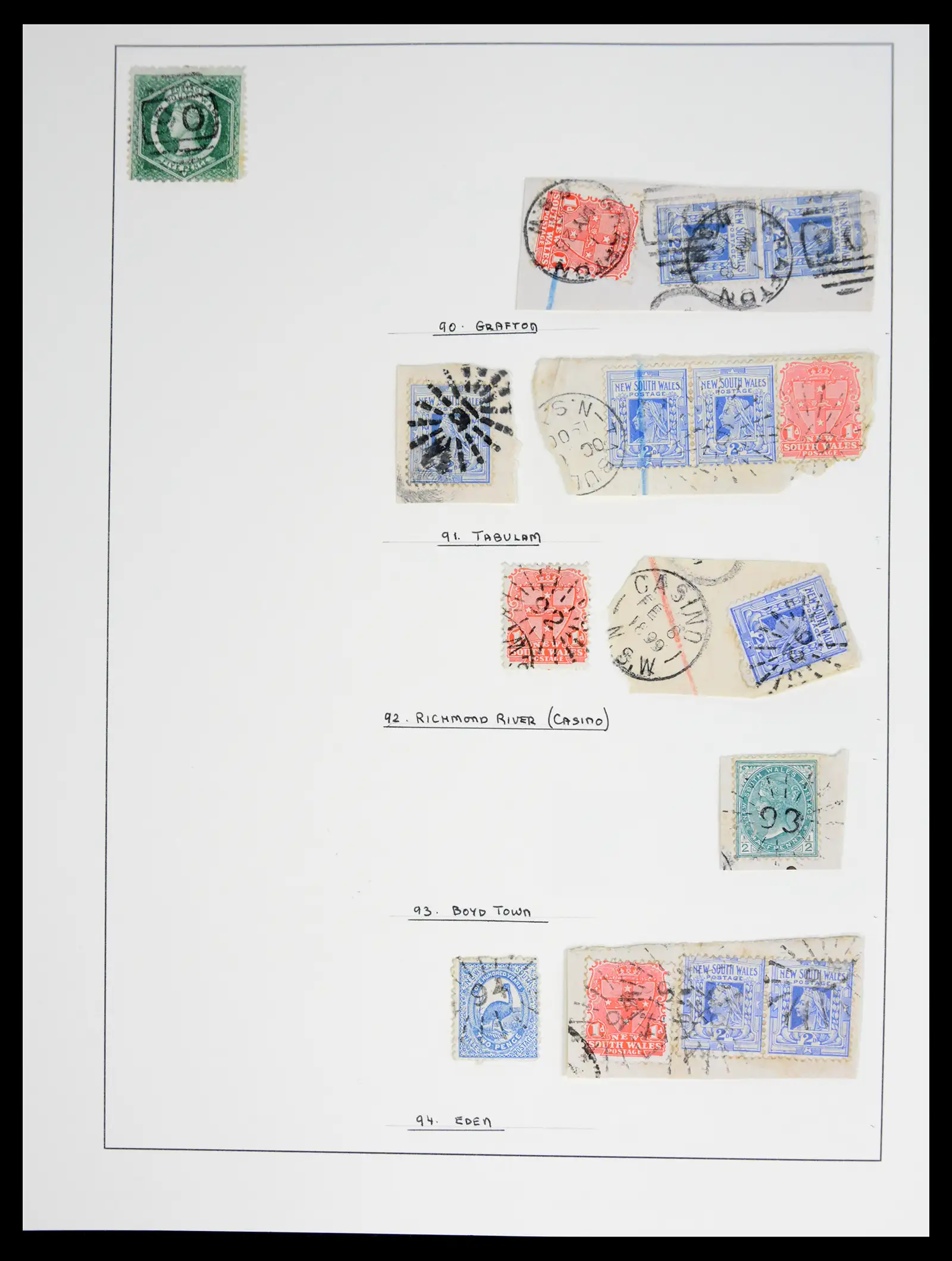 41126 0025 - Stamp collection 41126 New South Wales cancels.