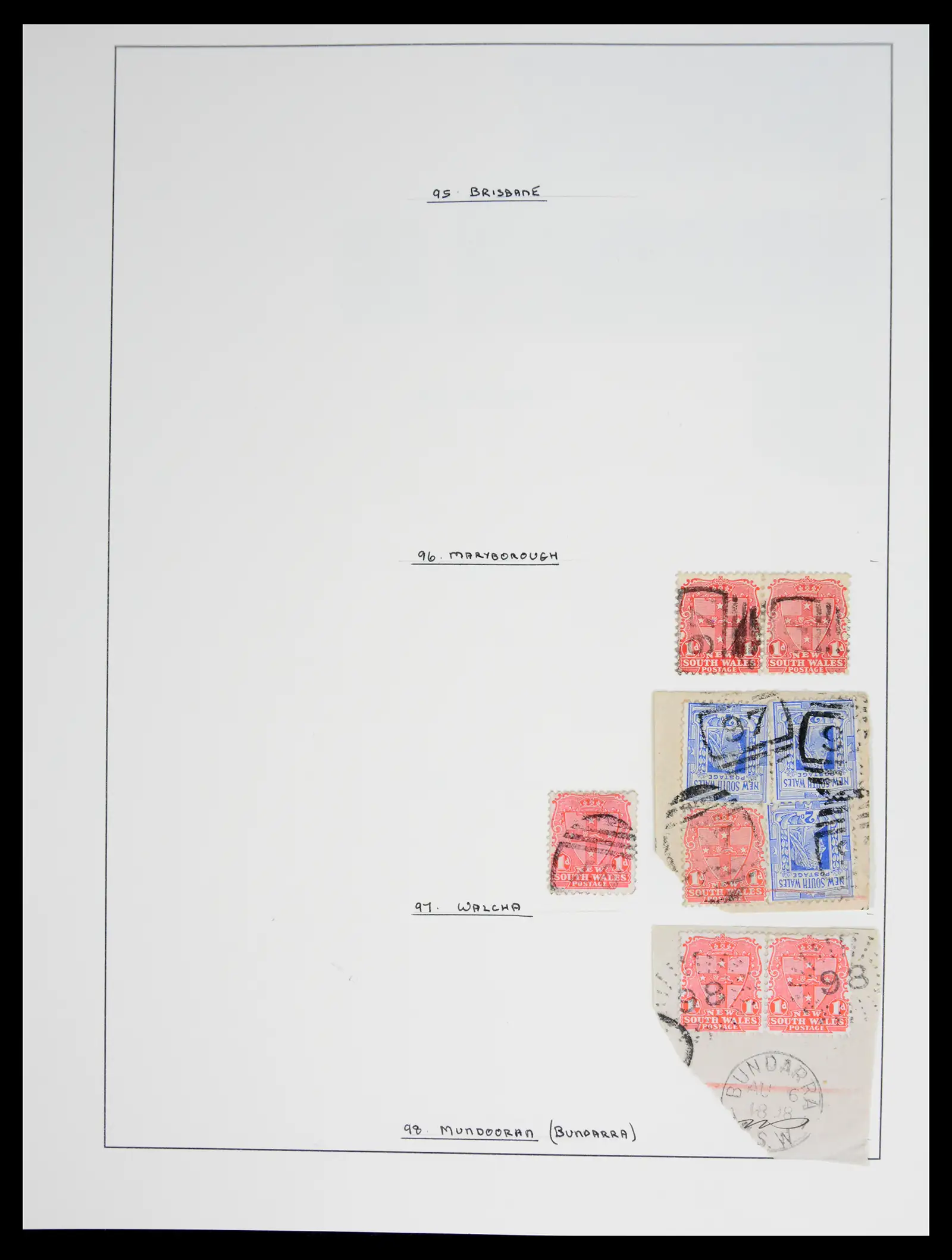 41126 0026 - Stamp collection 41126 New South Wales cancels.