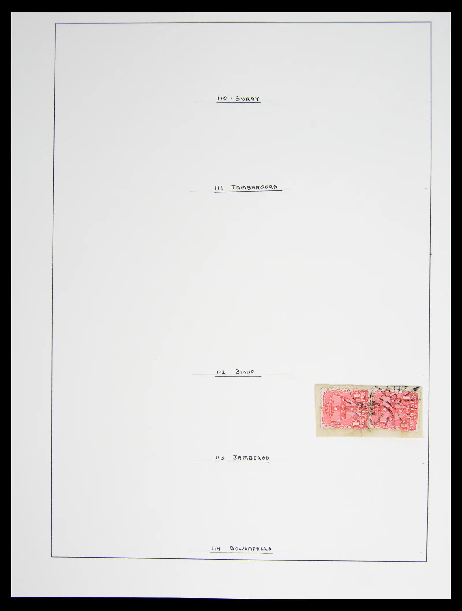 41126 0029 - Stamp collection 41126 New South Wales cancels.