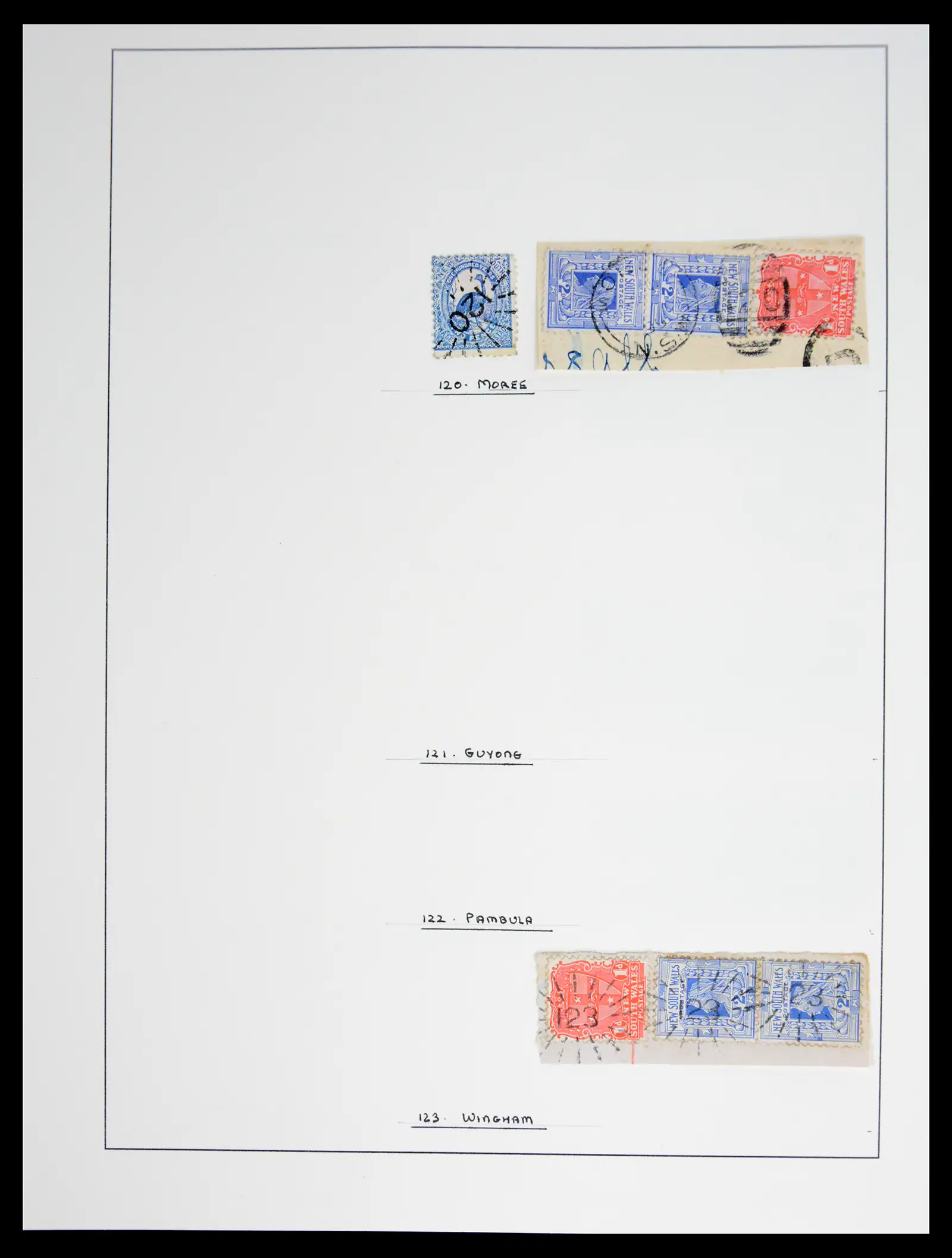 41126 0030 - Stamp collection 41126 New South Wales cancels.