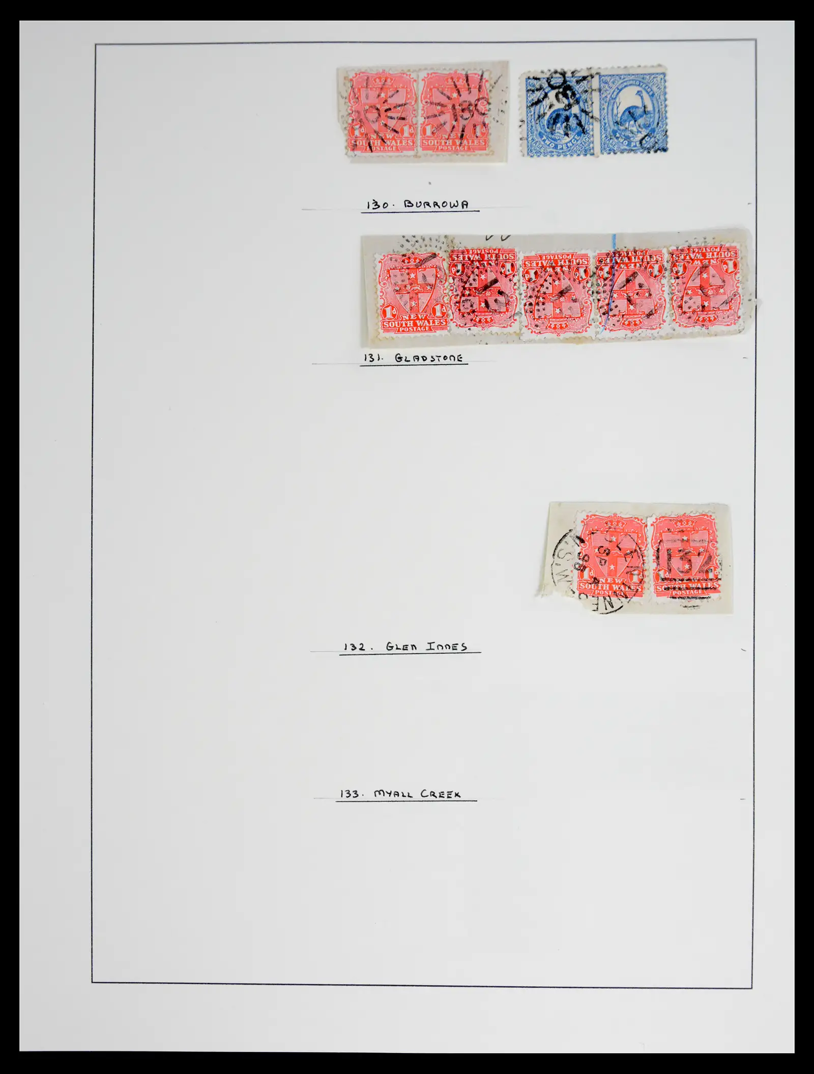 41126 0032 - Stamp collection 41126 New South Wales cancels.