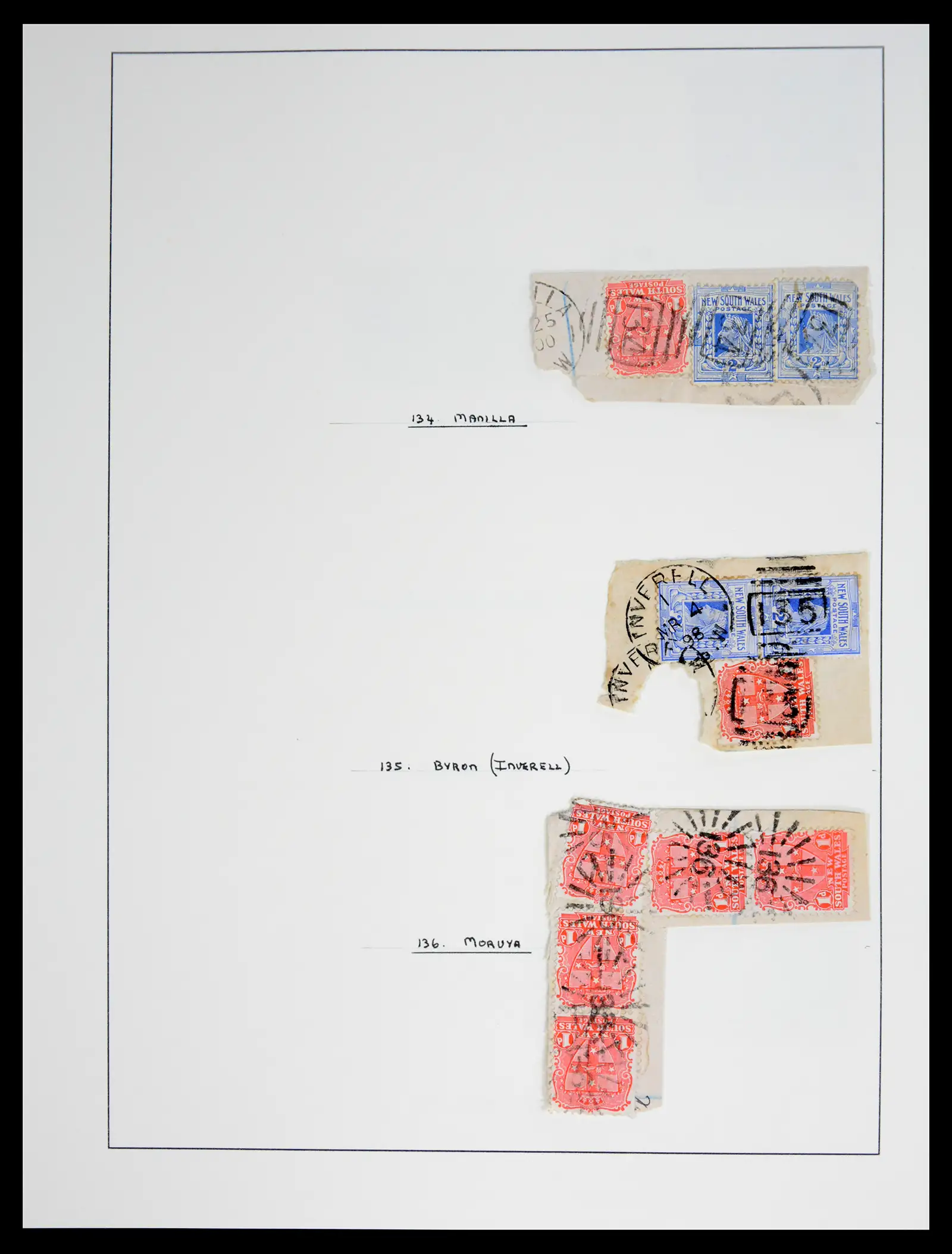 41126 0033 - Stamp collection 41126 New South Wales cancels.