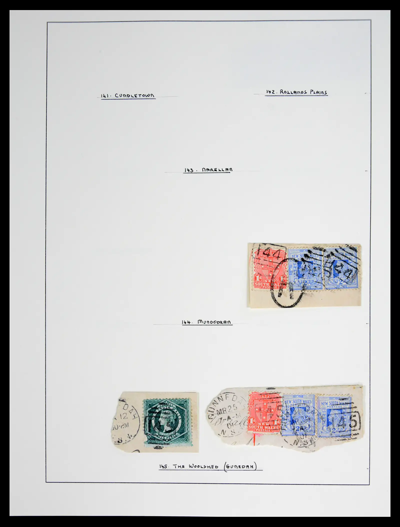 41126 0035 - Stamp collection 41126 New South Wales cancels.