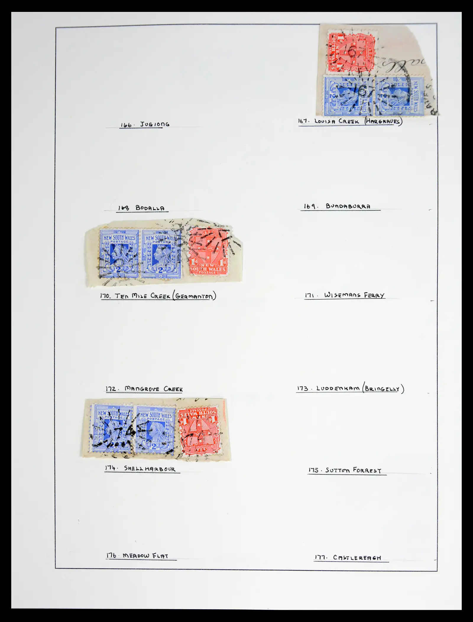 41126 0038 - Stamp collection 41126 New South Wales cancels.