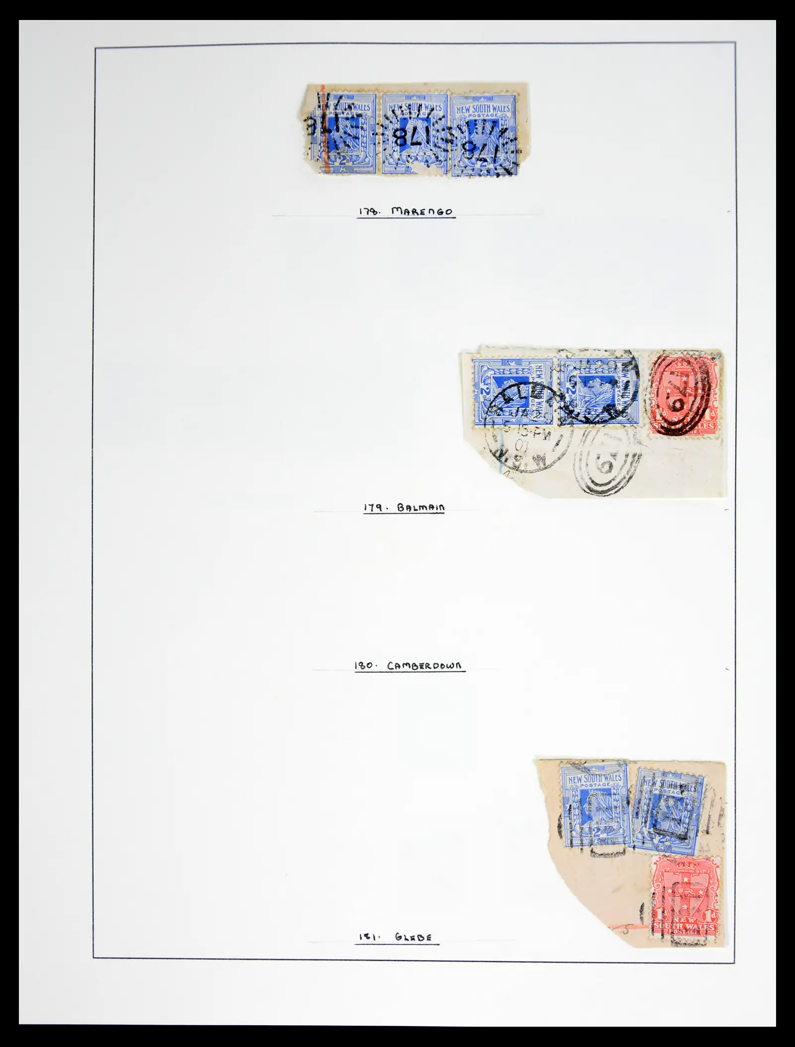 41126 0039 - Stamp collection 41126 New South Wales cancels.