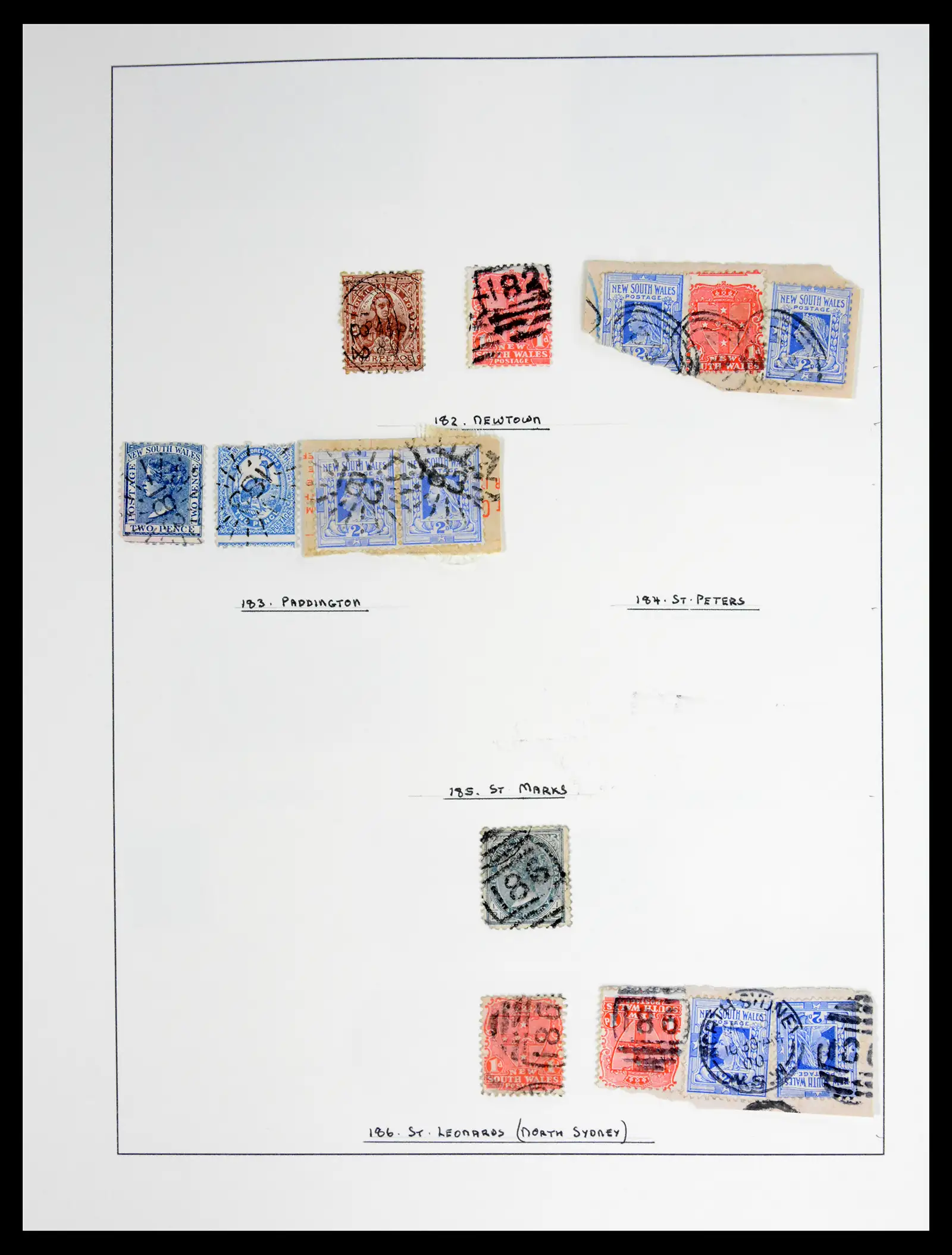 41126 0040 - Stamp collection 41126 New South Wales cancels.