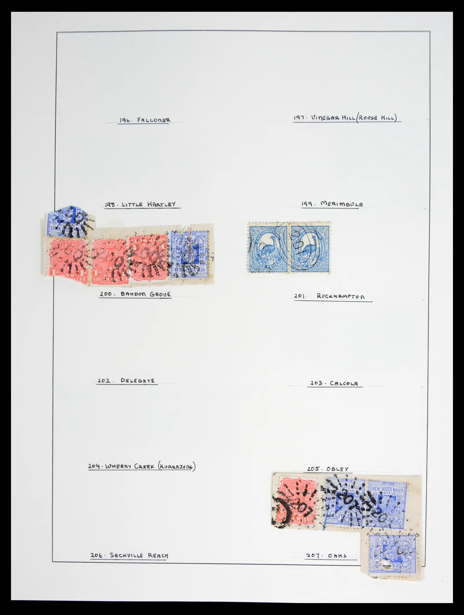 41126 0042 - Stamp collection 41126 New South Wales cancels.