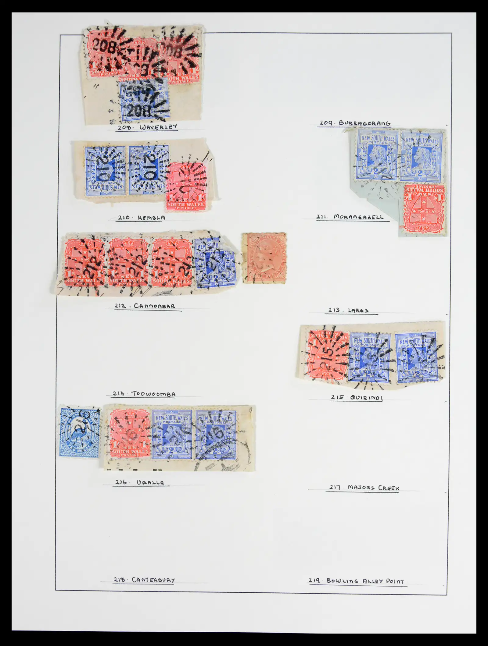 41126 0043 - Stamp collection 41126 New South Wales cancels.