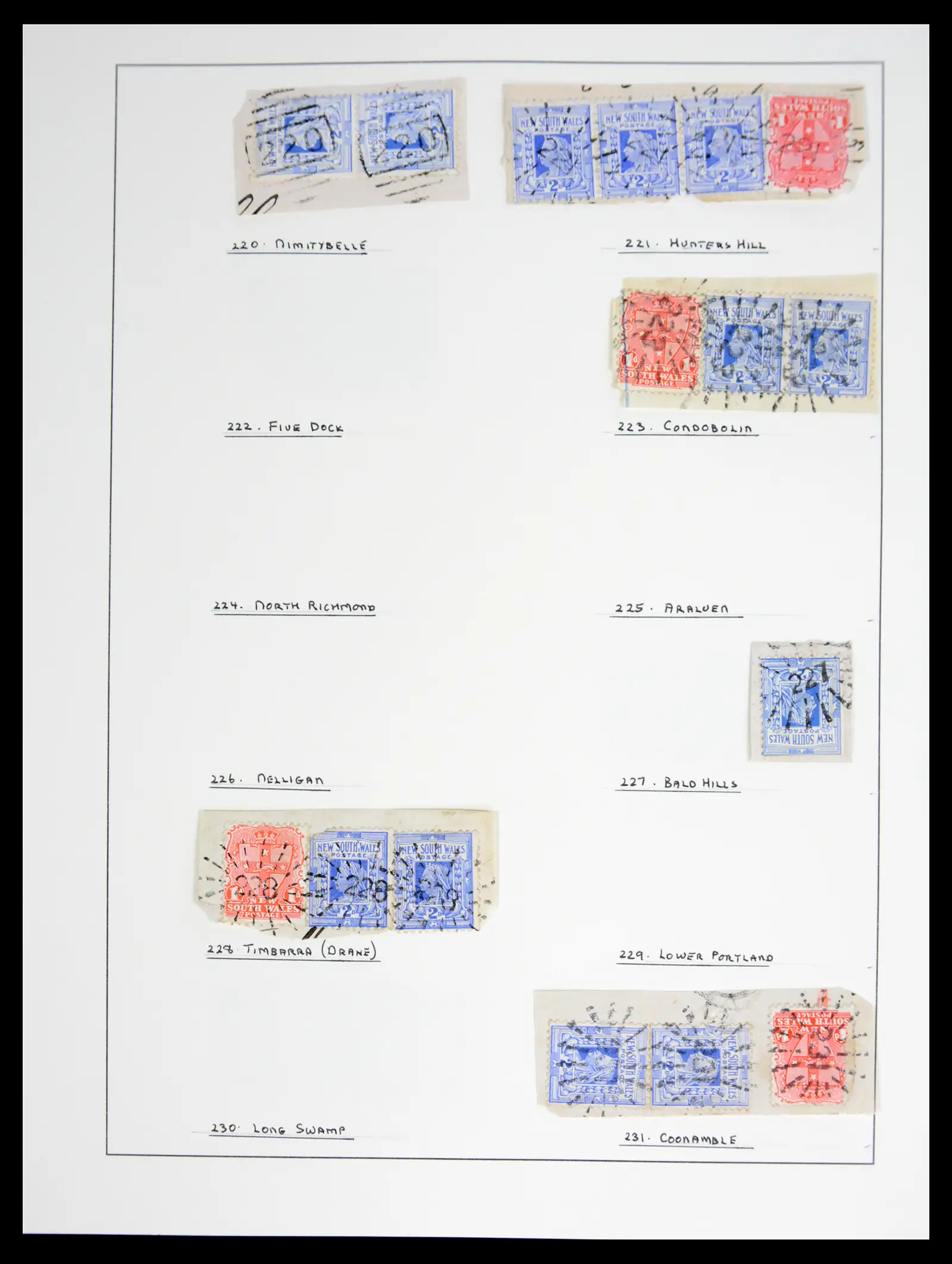 41126 0044 - Stamp collection 41126 New South Wales cancels.