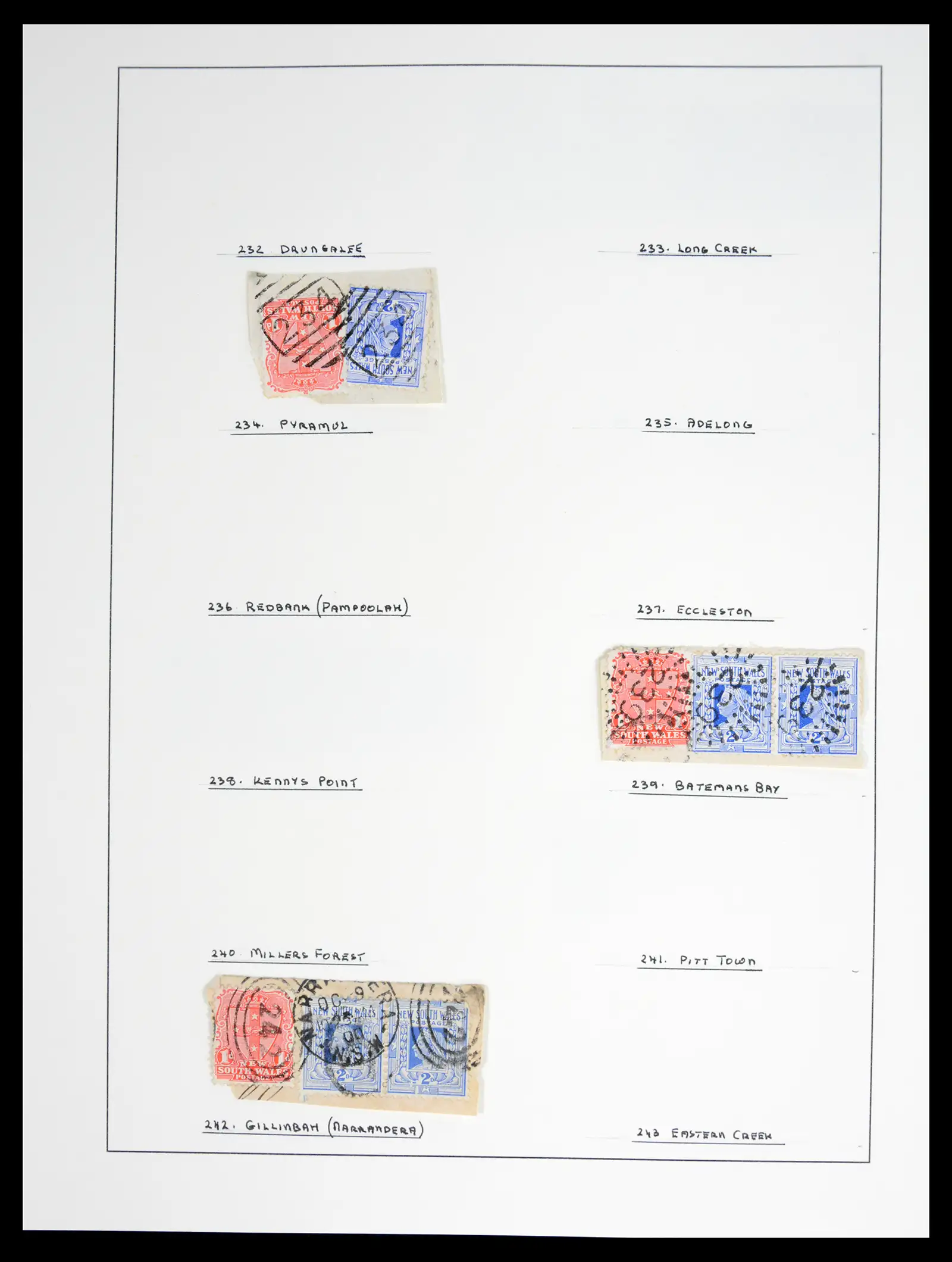 41126 0045 - Stamp collection 41126 New South Wales cancels.