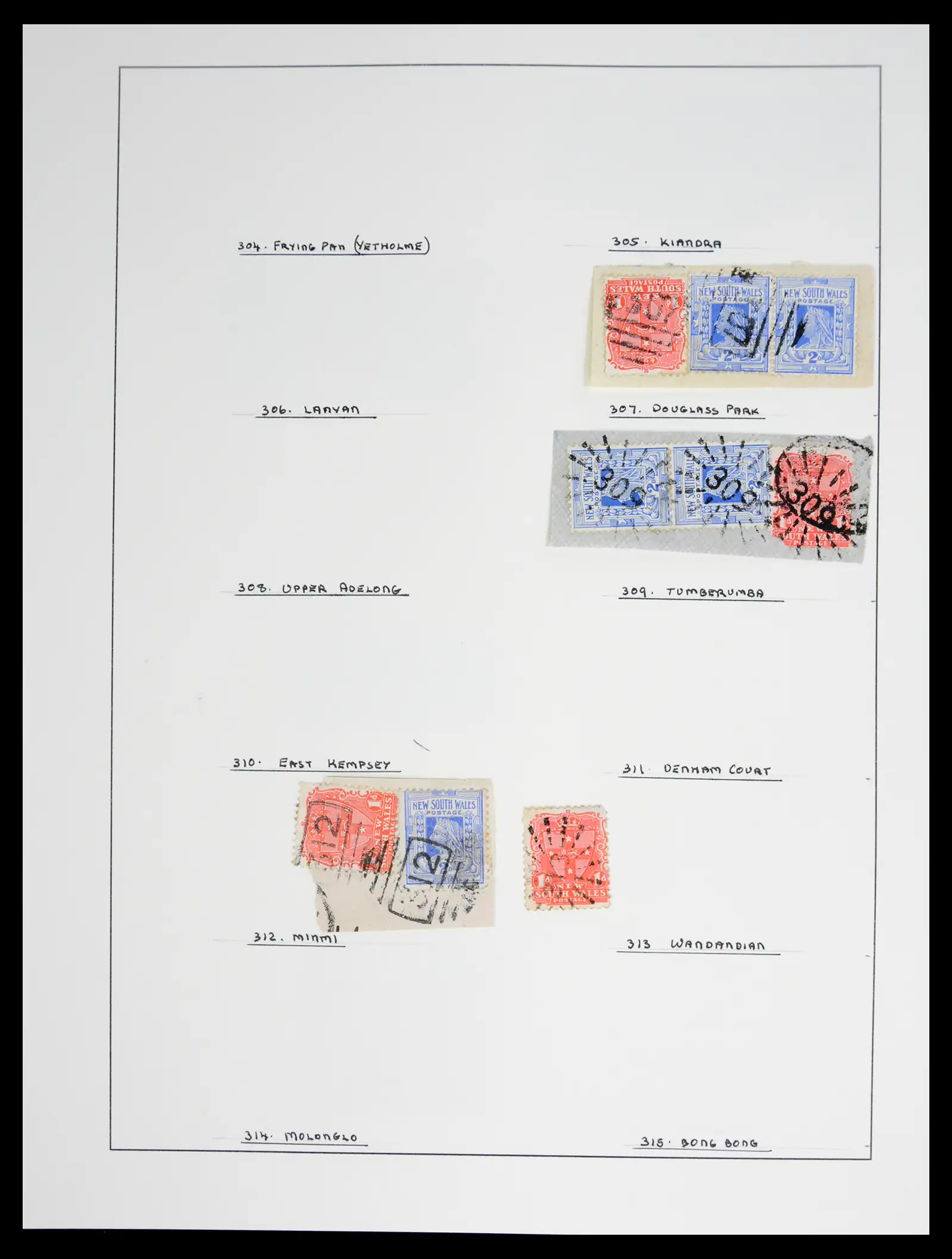 41126 0051 - Stamp collection 41126 New South Wales cancels.