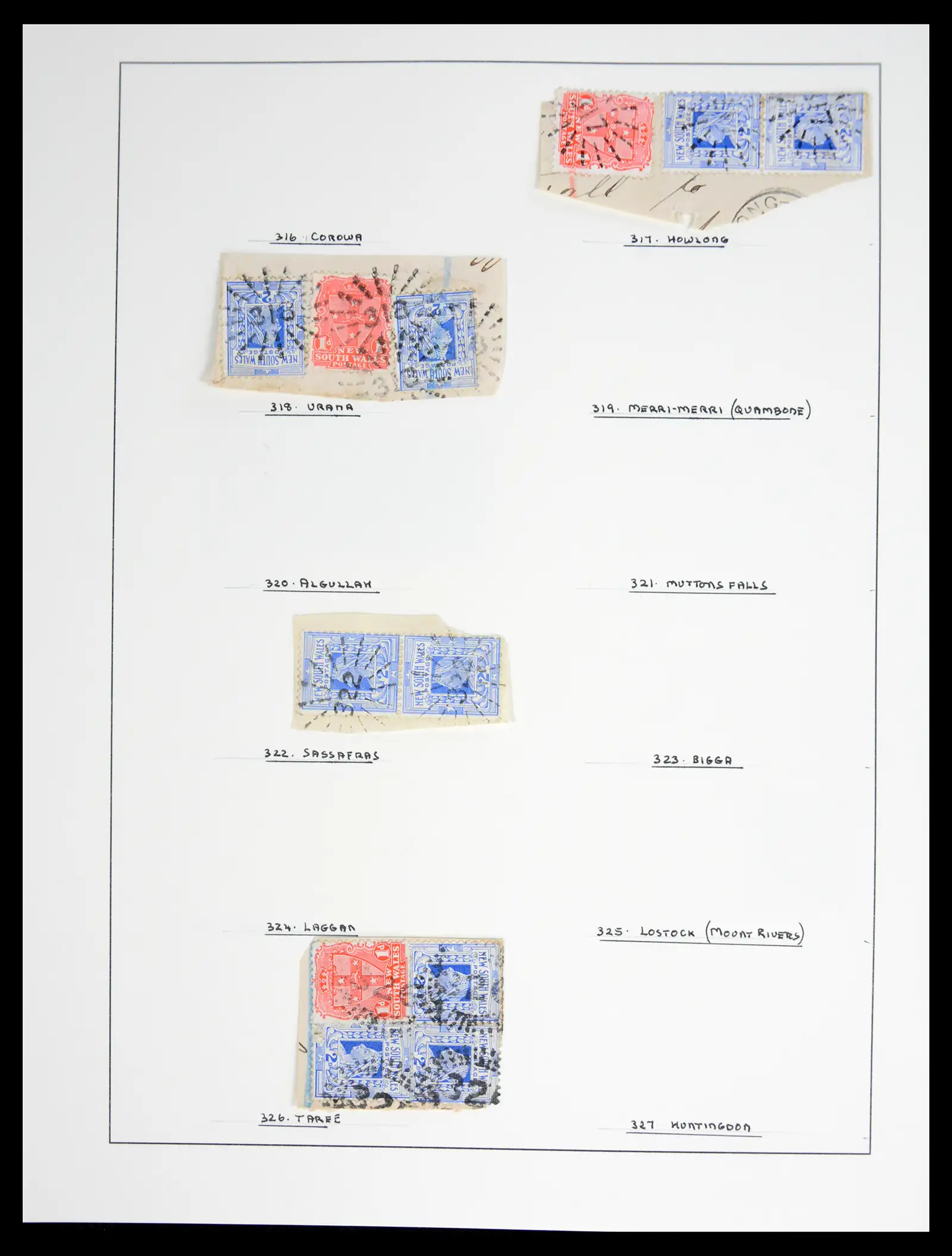 41126 0052 - Stamp collection 41126 New South Wales cancels.