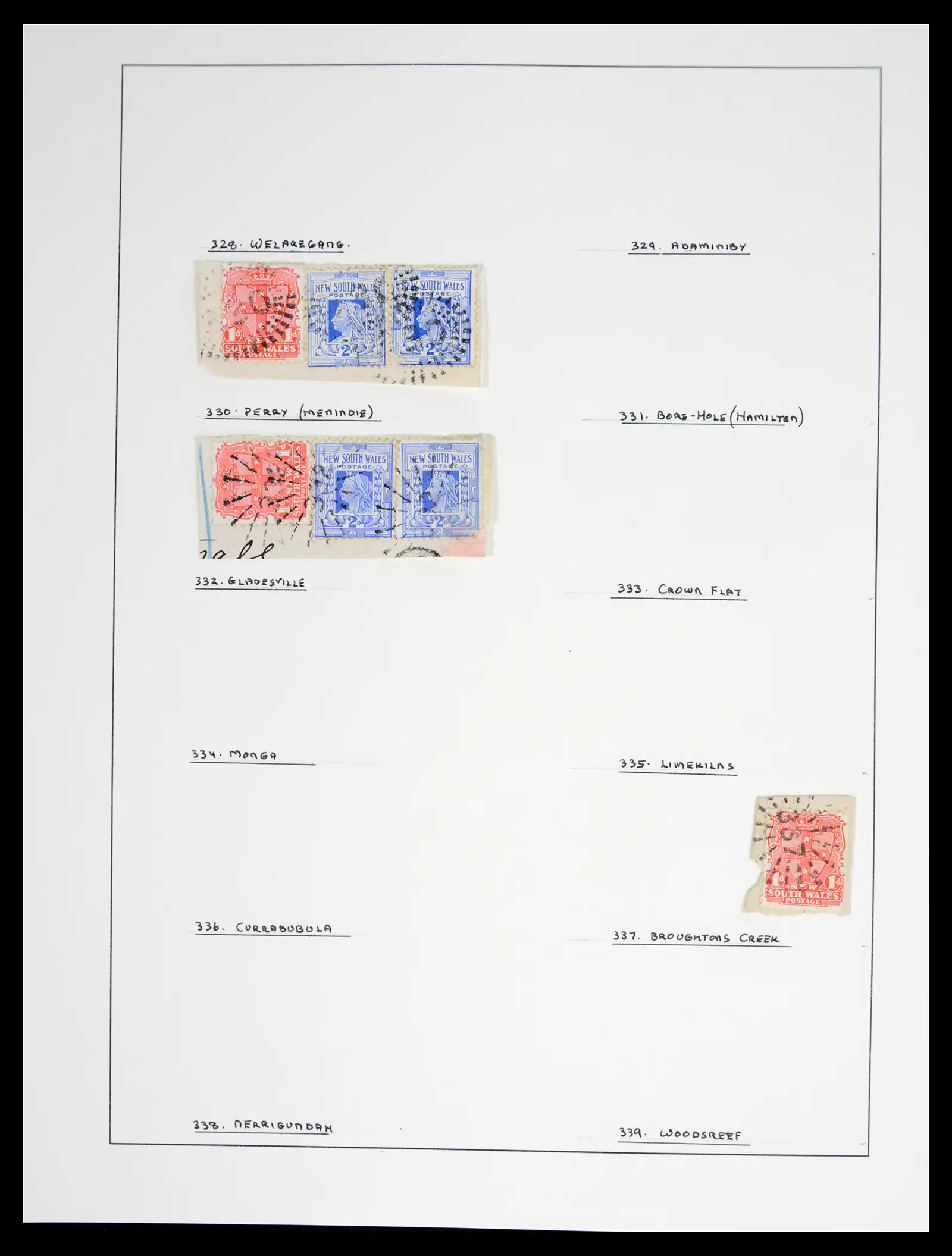 41126 0053 - Stamp collection 41126 New South Wales cancels.