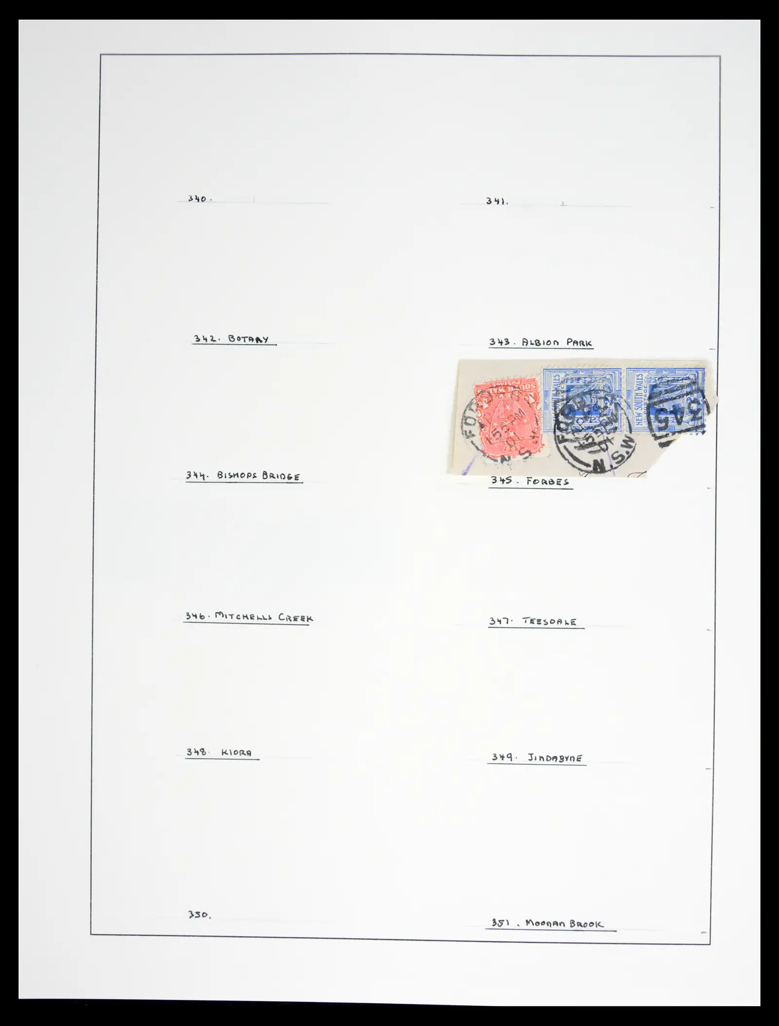 41126 0054 - Stamp collection 41126 New South Wales cancels.