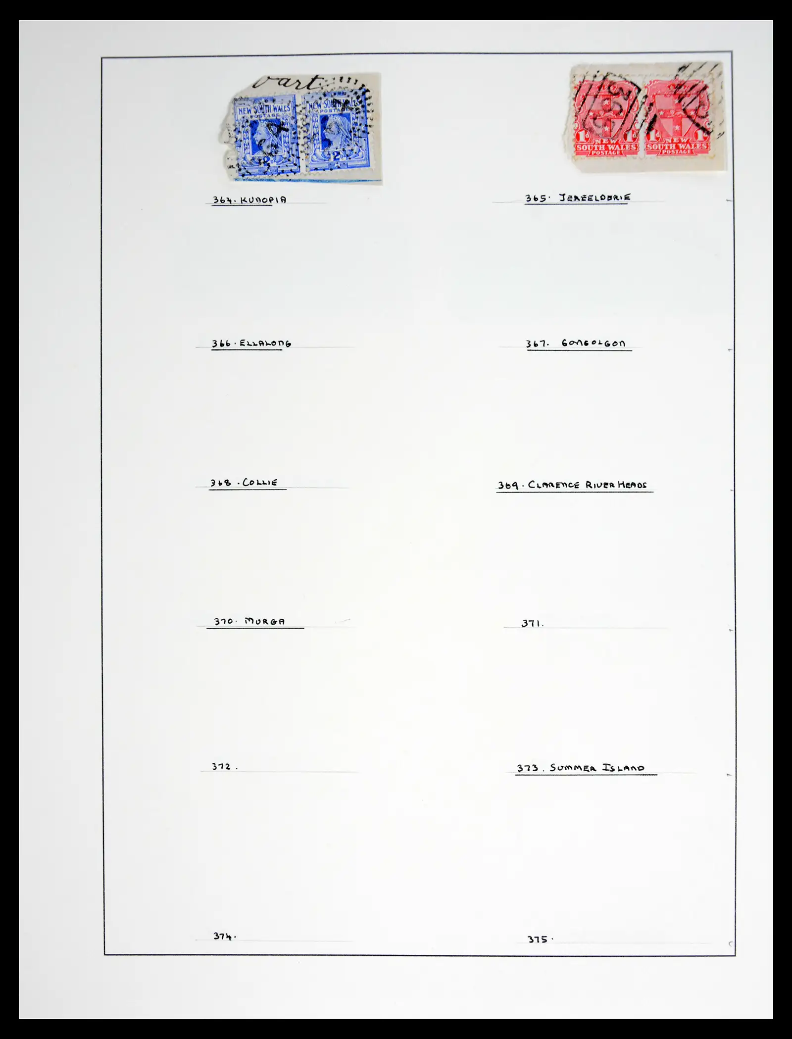 41126 0056 - Stamp collection 41126 New South Wales cancels.