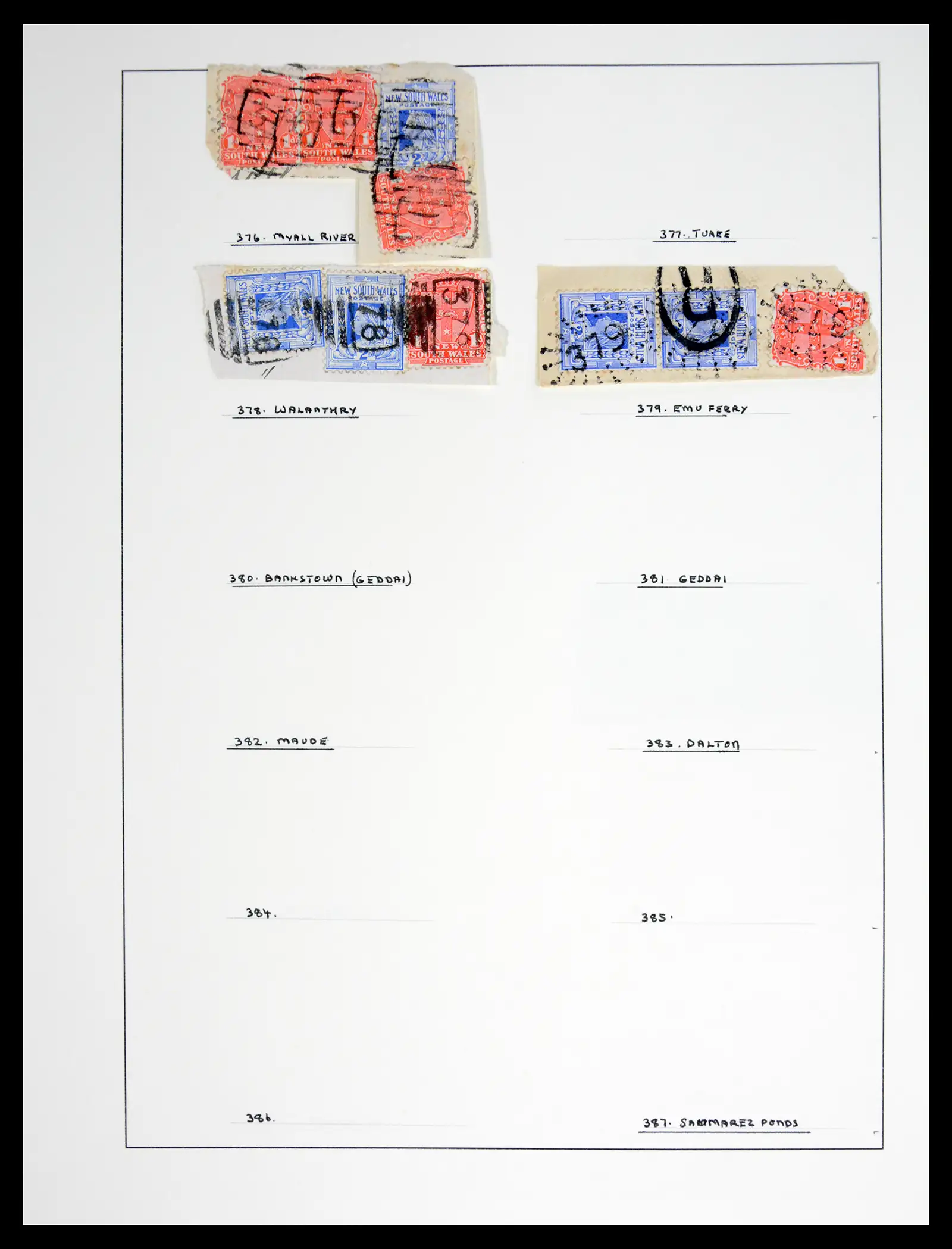 41126 0057 - Stamp collection 41126 New South Wales cancels.