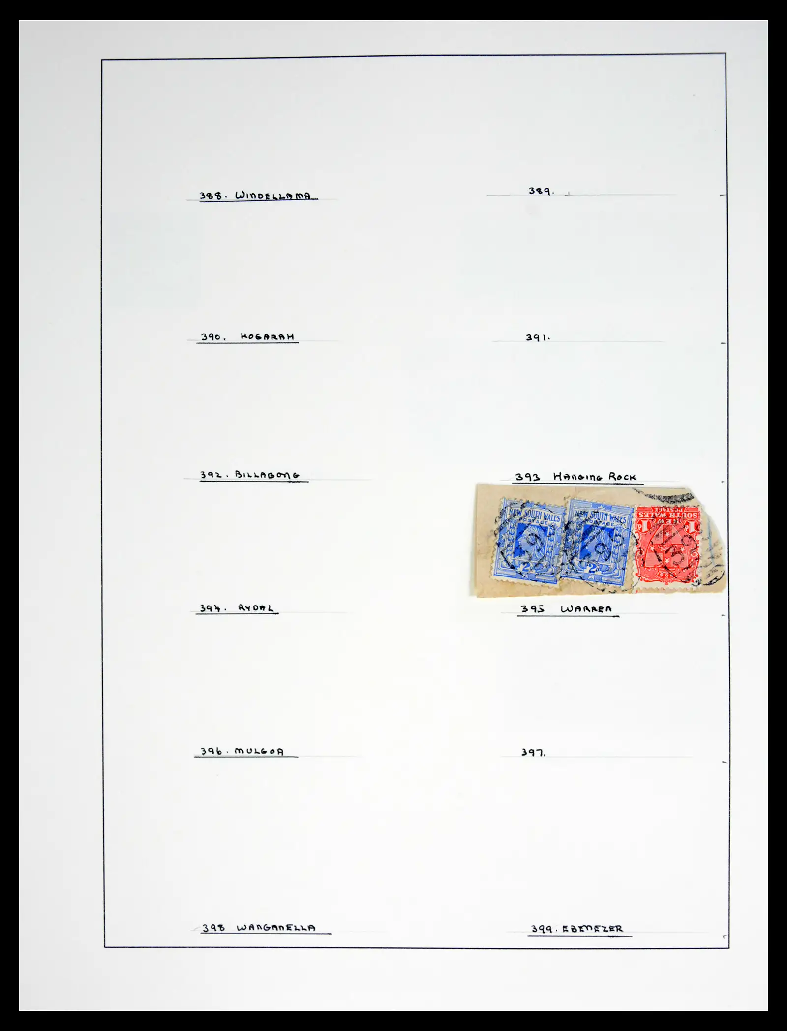 41126 0058 - Stamp collection 41126 New South Wales cancels.