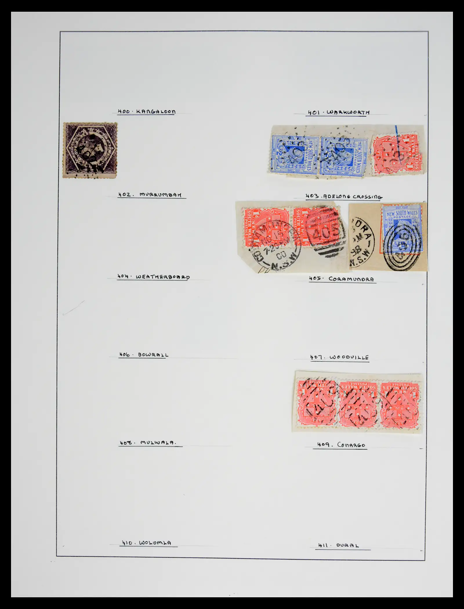 41126 0059 - Stamp collection 41126 New South Wales cancels.