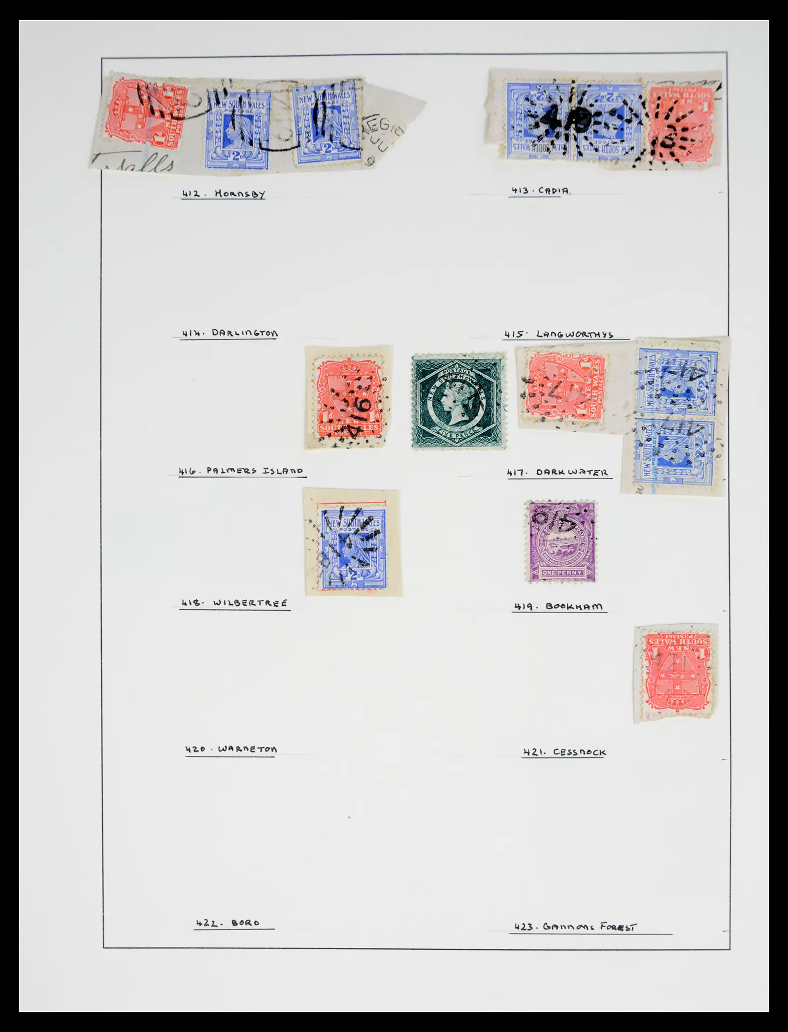 41126 0060 - Stamp collection 41126 New South Wales cancels.