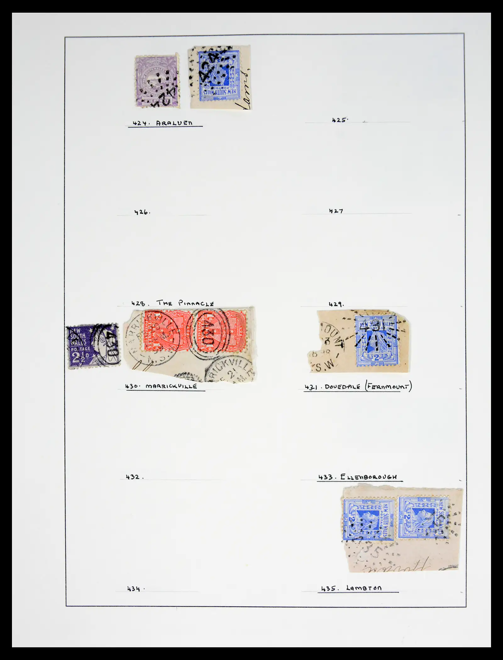 41126 0061 - Stamp collection 41126 New South Wales cancels.