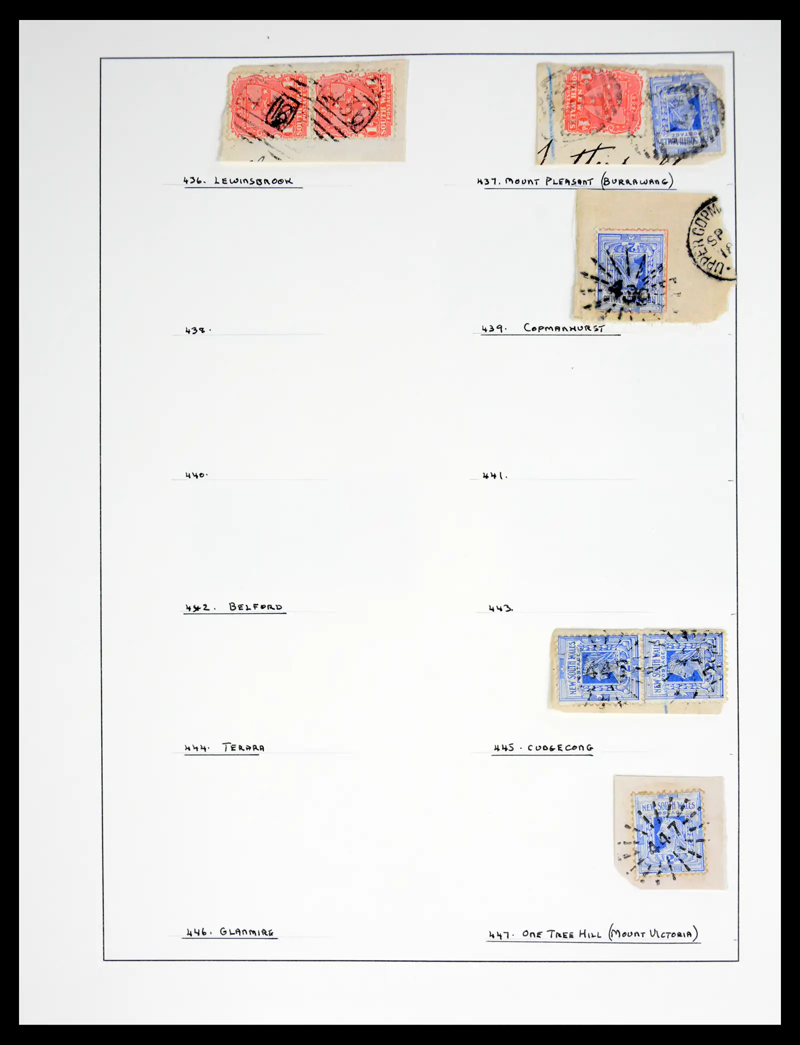 41126 0062 - Stamp collection 41126 New South Wales cancels.