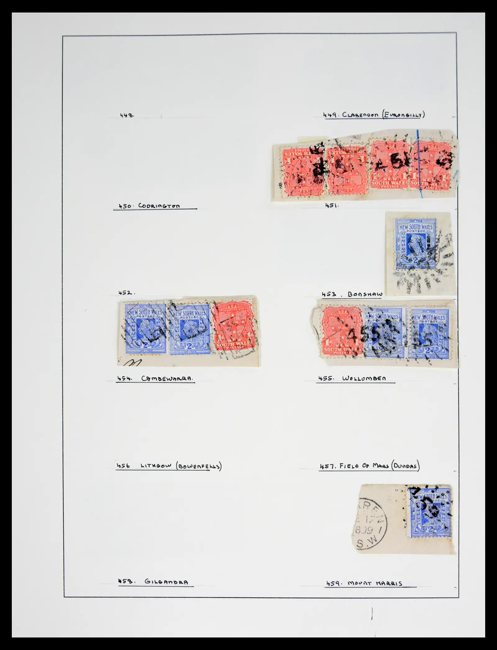 41126 0063 - Stamp collection 41126 New South Wales cancels.