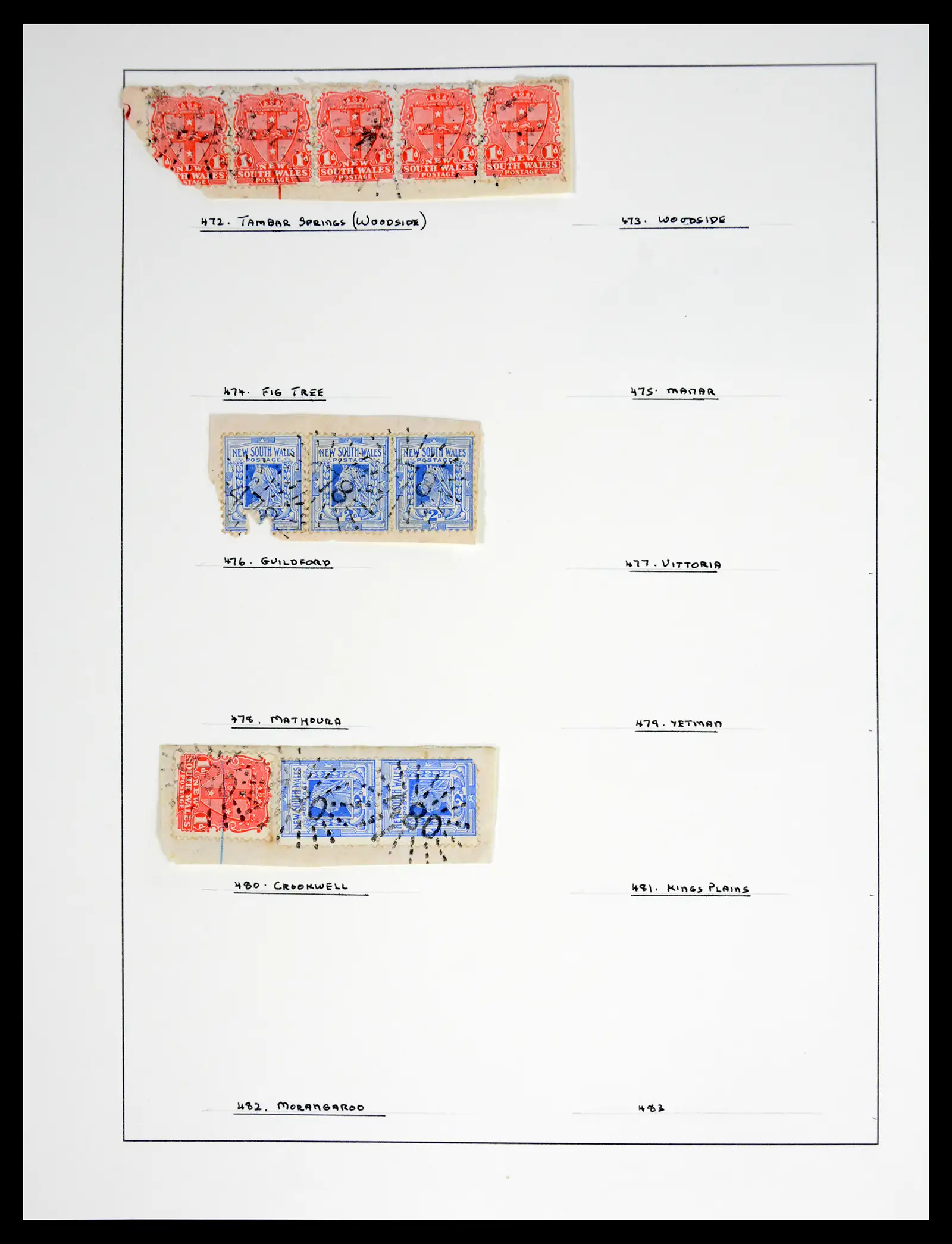 41126 0065 - Stamp collection 41126 New South Wales cancels.