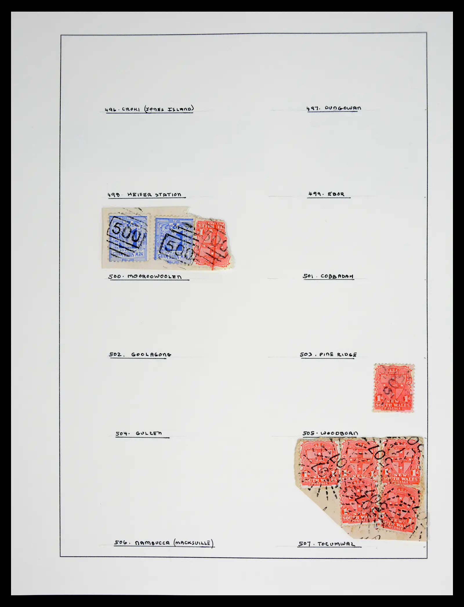 41126 0067 - Stamp collection 41126 New South Wales cancels.