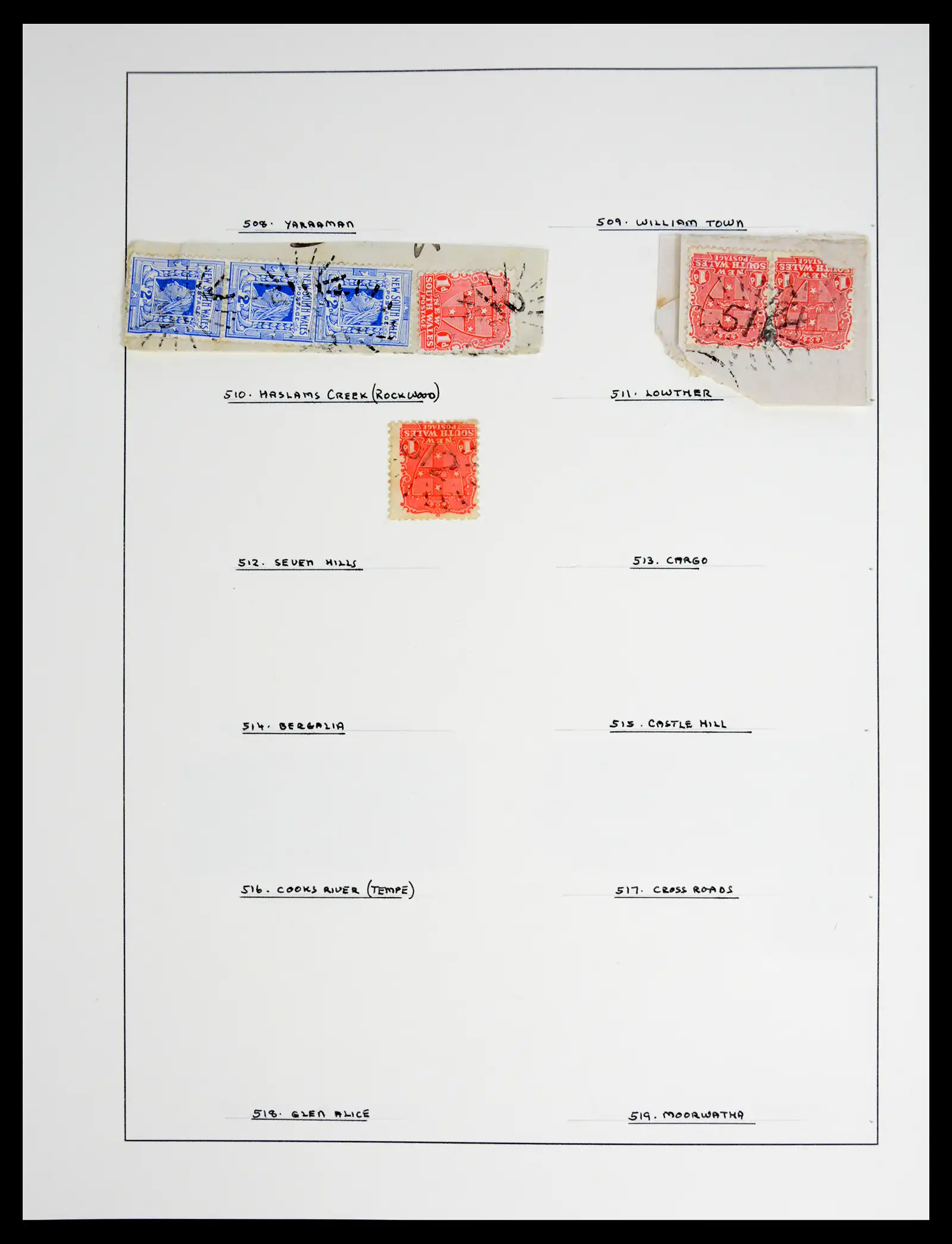 41126 0068 - Stamp collection 41126 New South Wales cancels.