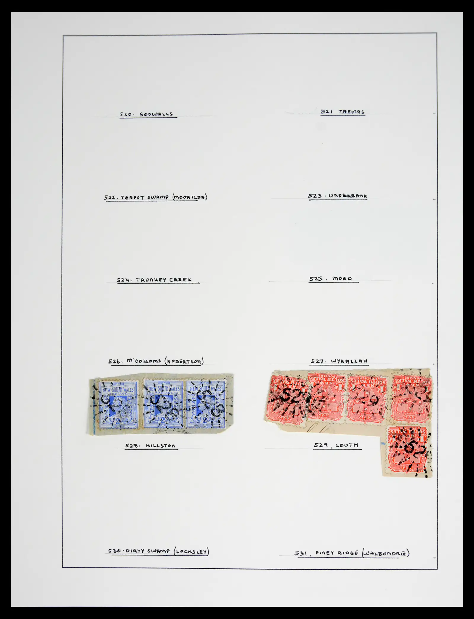 41126 0069 - Stamp collection 41126 New South Wales cancels.