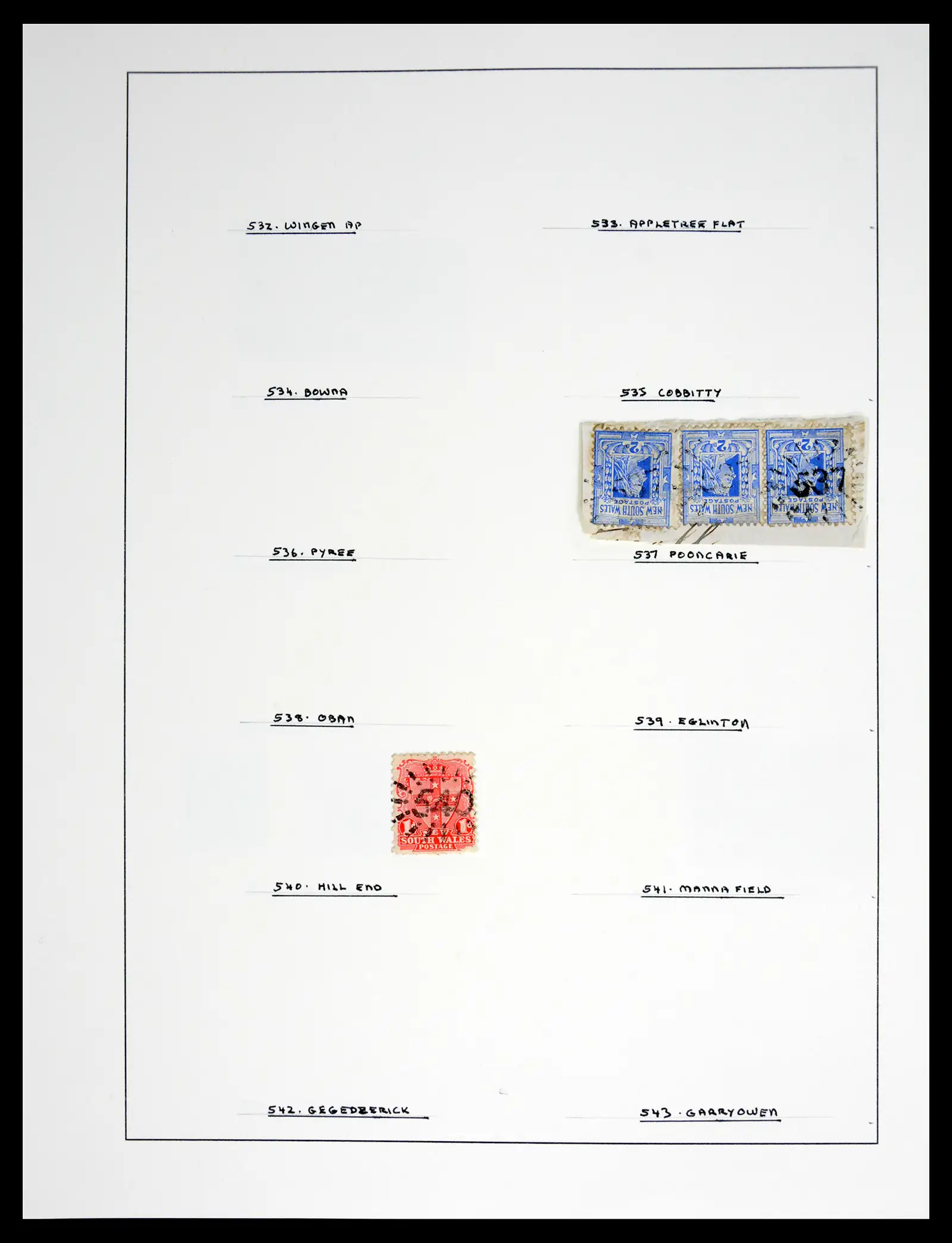 41126 0070 - Stamp collection 41126 New South Wales cancels.