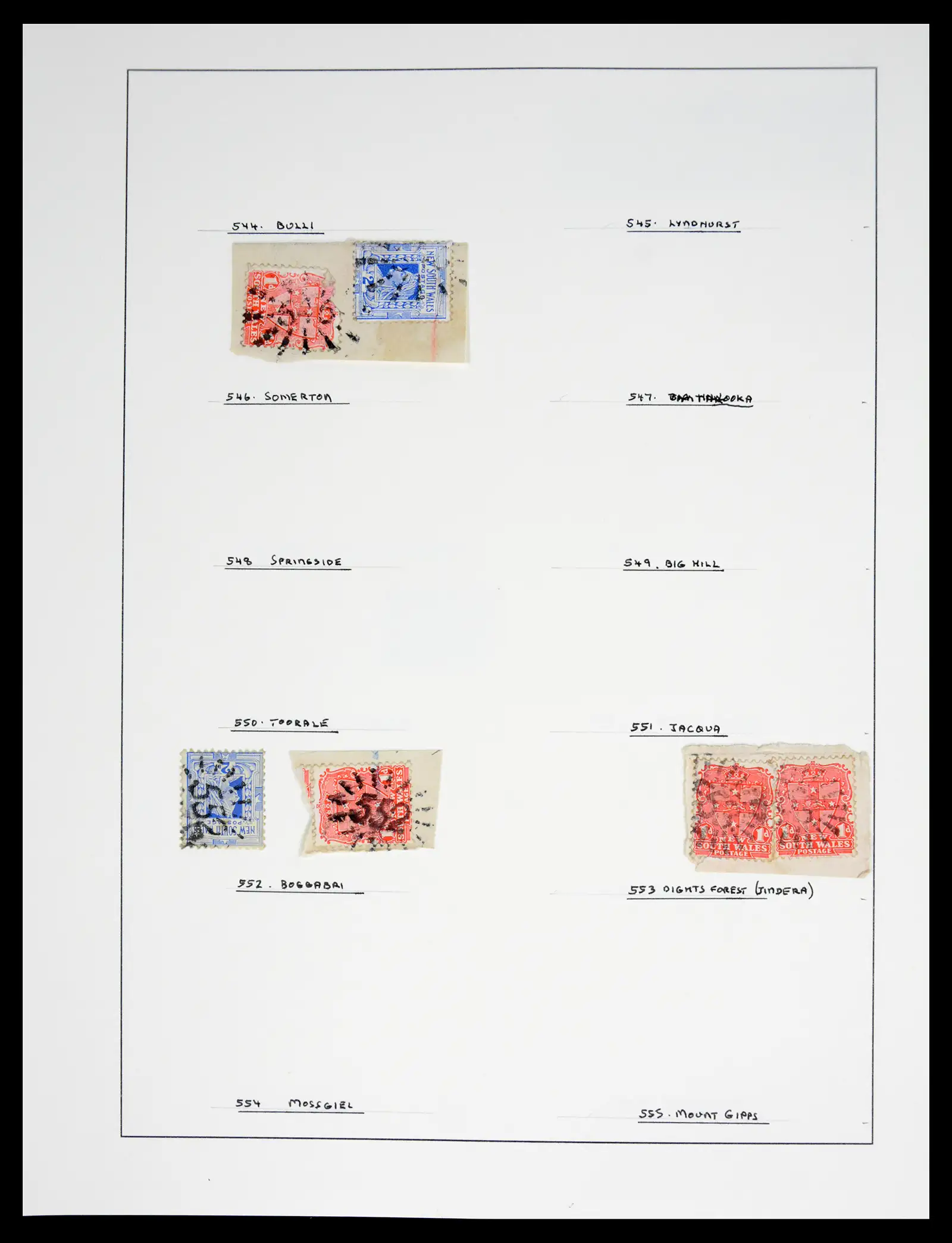 41126 0071 - Stamp collection 41126 New South Wales cancels.