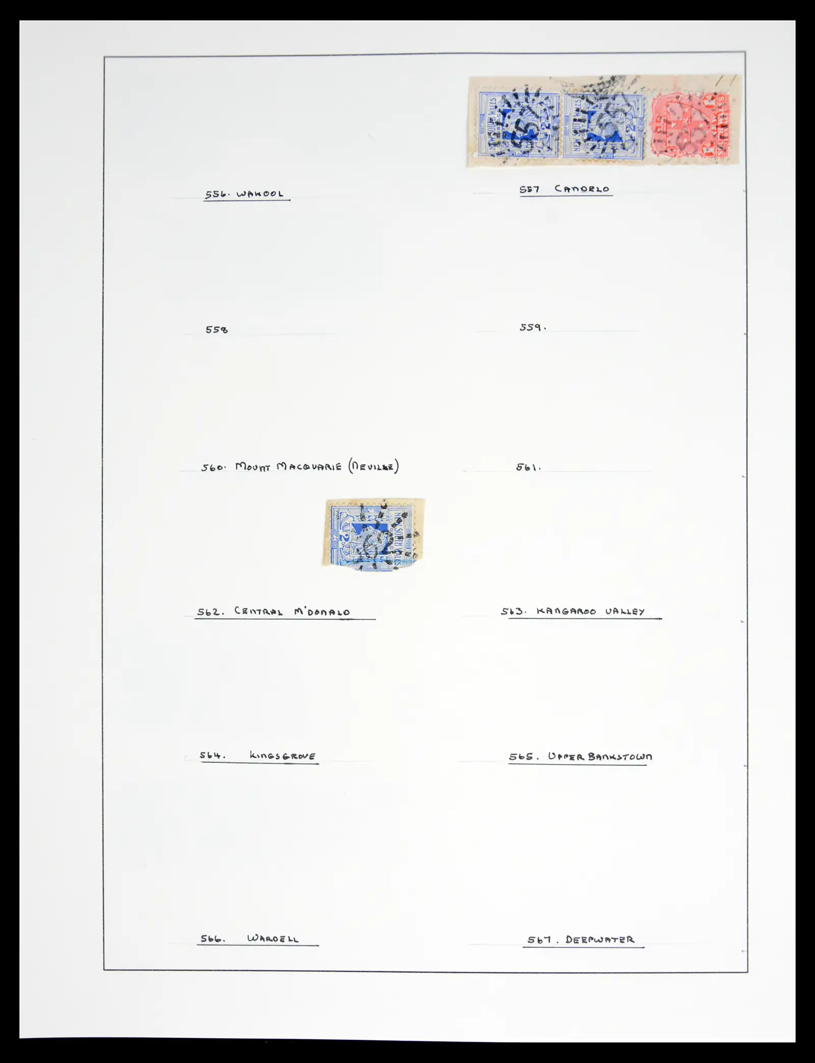 41126 0072 - Stamp collection 41126 New South Wales cancels.