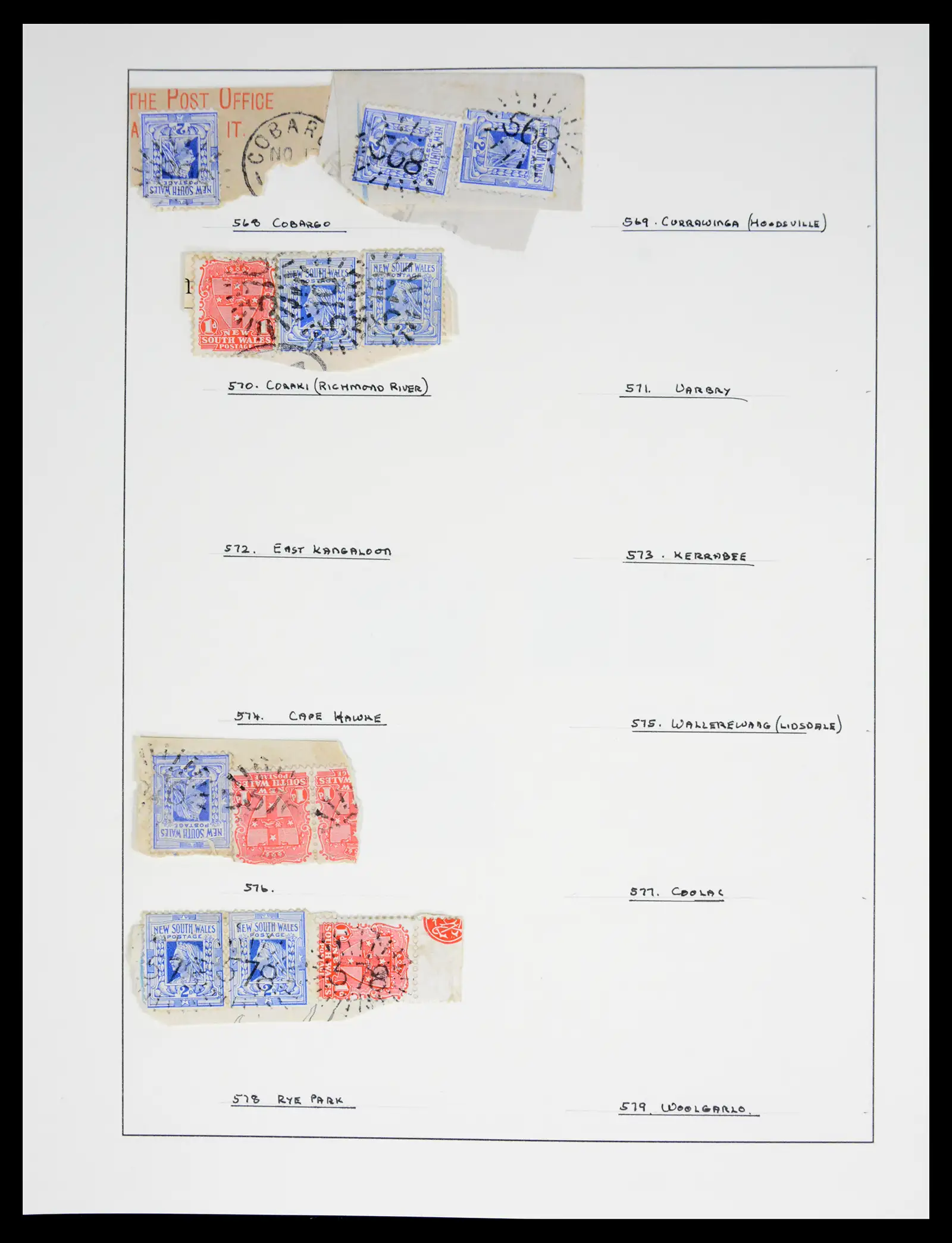 41126 0073 - Stamp collection 41126 New South Wales cancels.