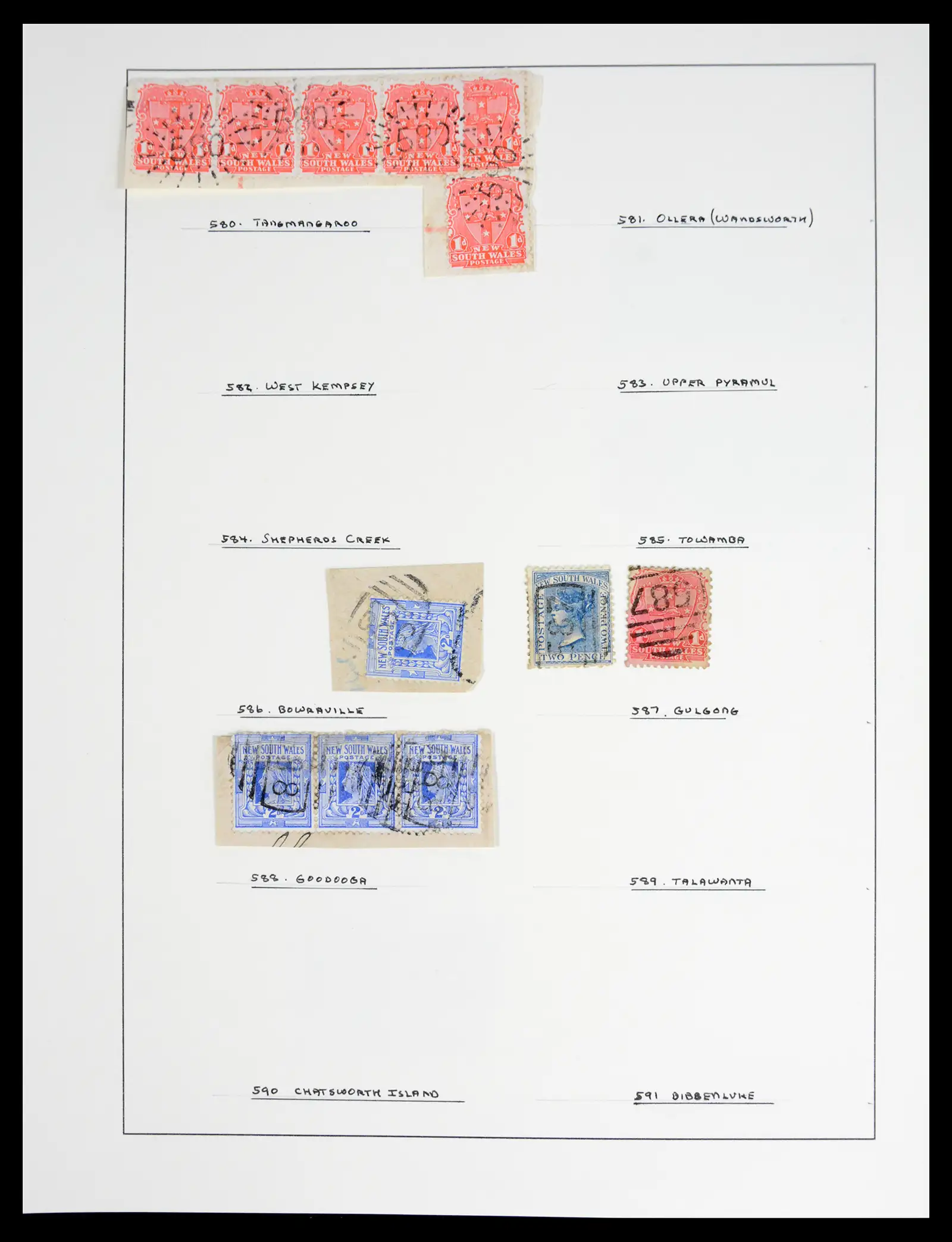 41126 0074 - Stamp collection 41126 New South Wales cancels.